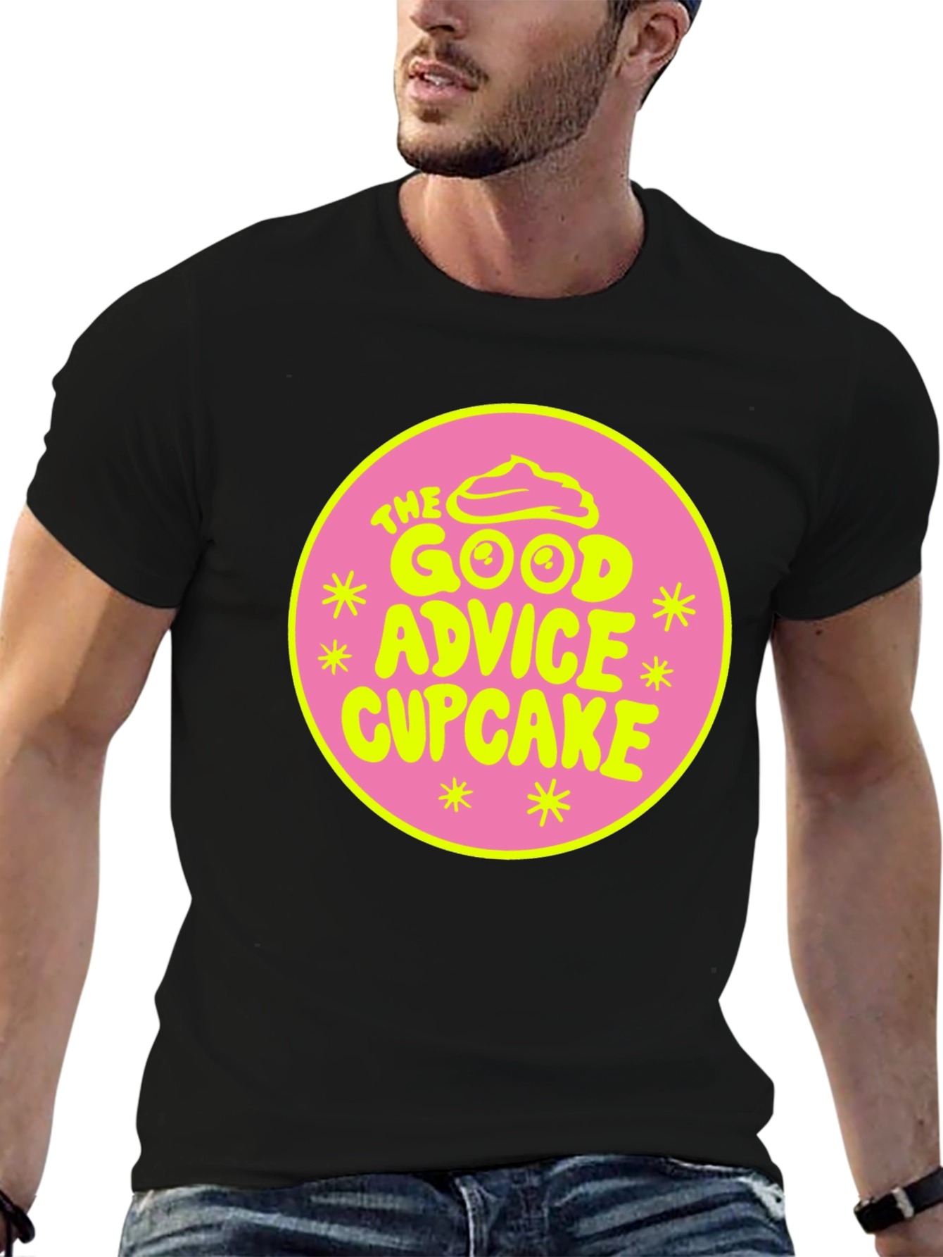 The Good Advice Cupcake Graphic Tee - Black