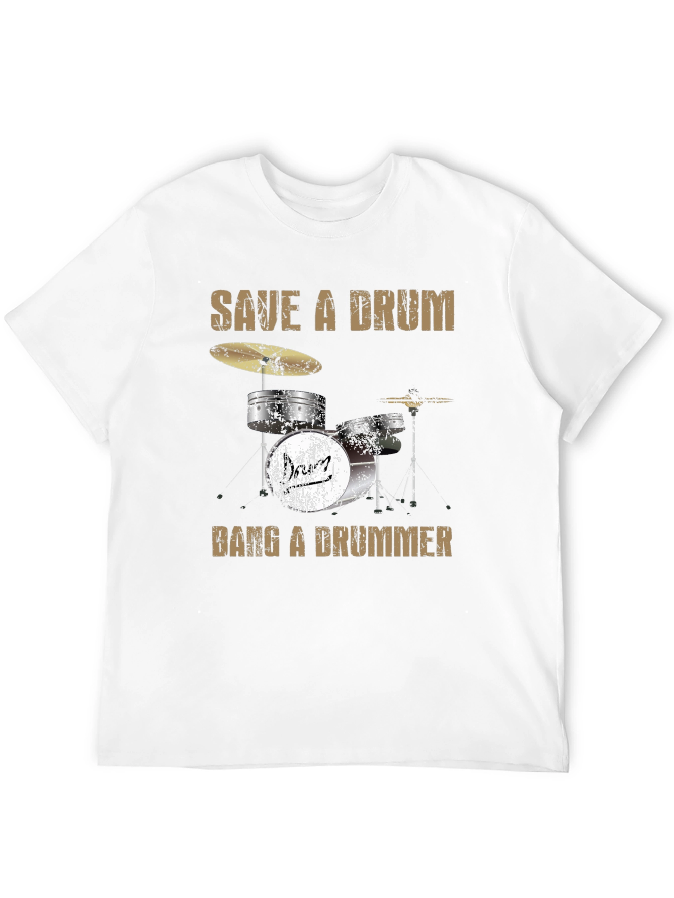 Save a Drum Bang a Drummer Graphic T-Shirt