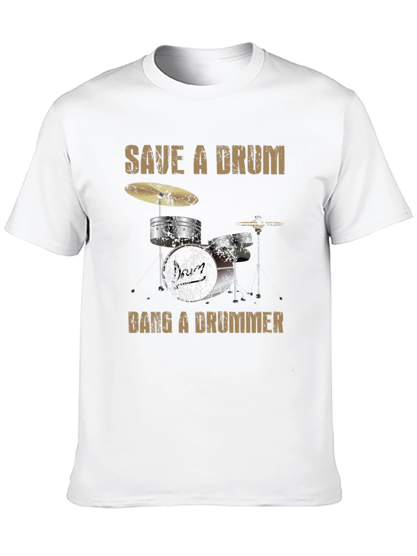 Save a Drum Bang a Drummer Graphic T-Shirt