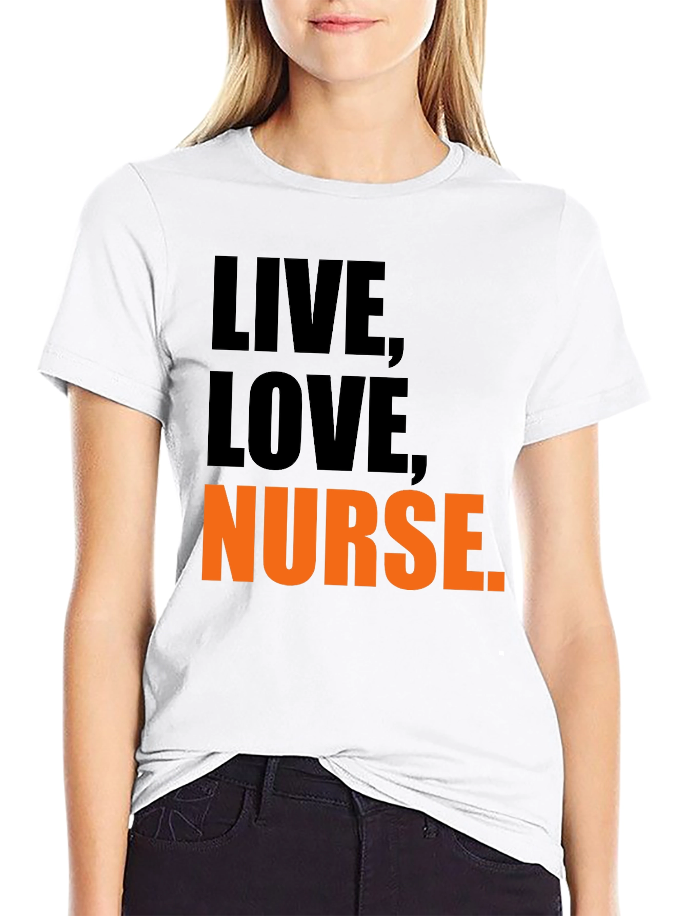 Live Love Nurse Graphic Tee - Black T-Shirt