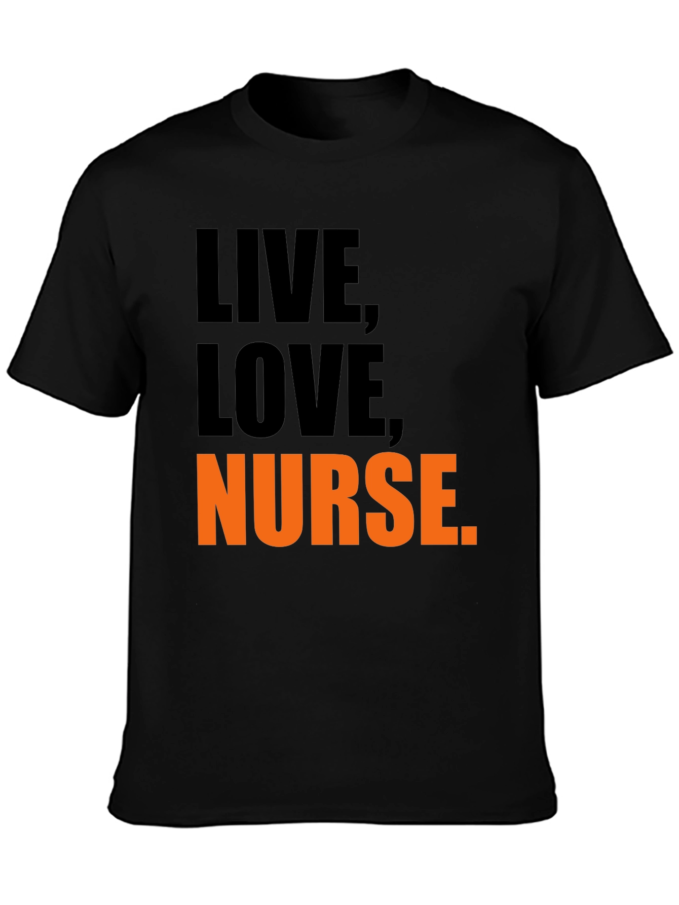 Live Love Nurse Graphic Tee - Black T-Shirt