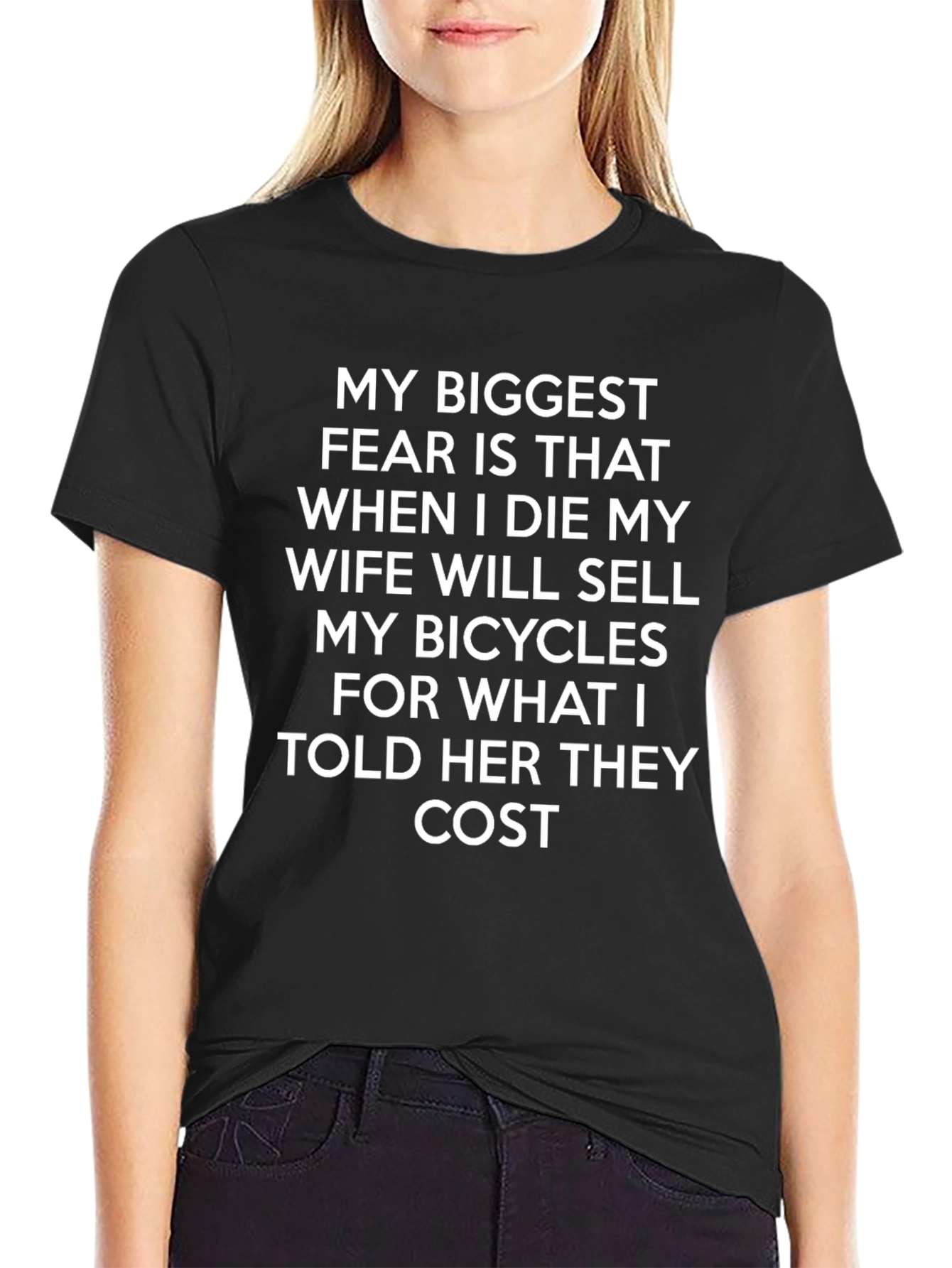 Funny Bicyclist T-Shirt - My Biggest Fear