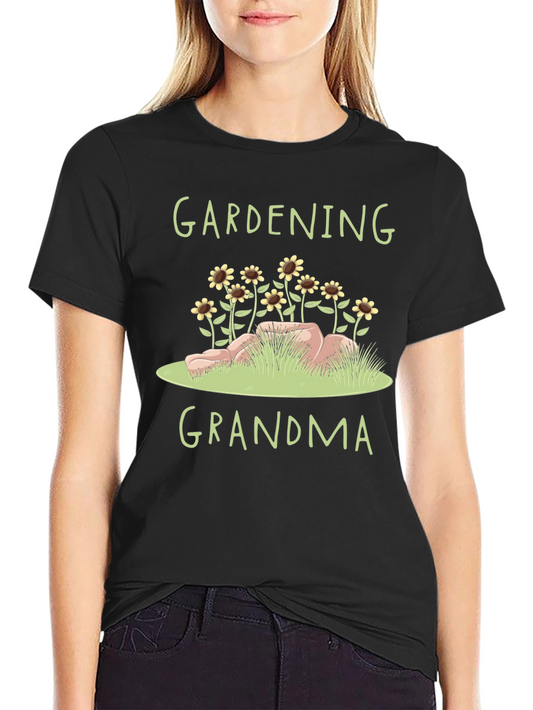 Gardening Grandma T-Shirt - Floral Design