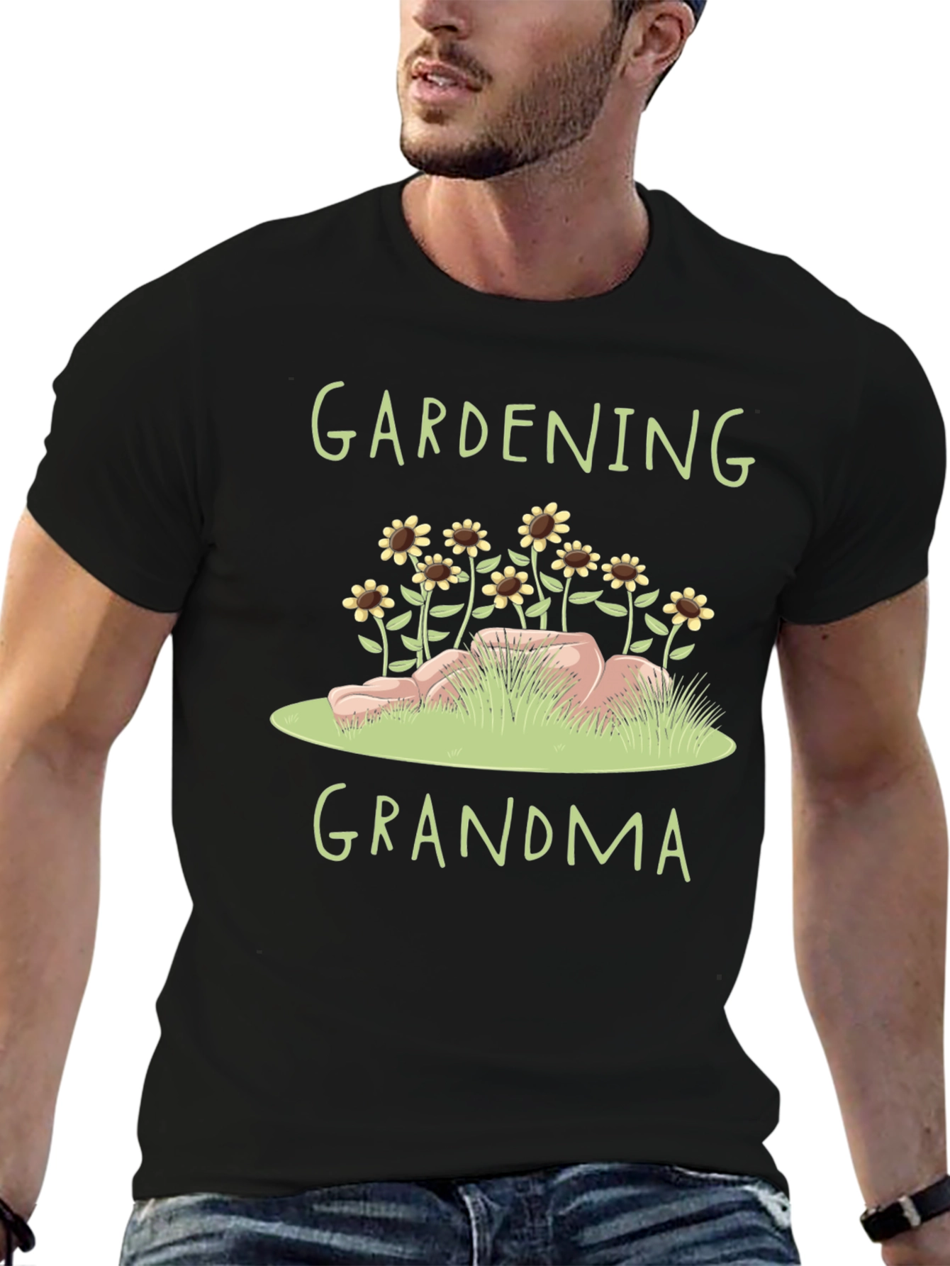 Gardening Grandma T-Shirt - Floral Design