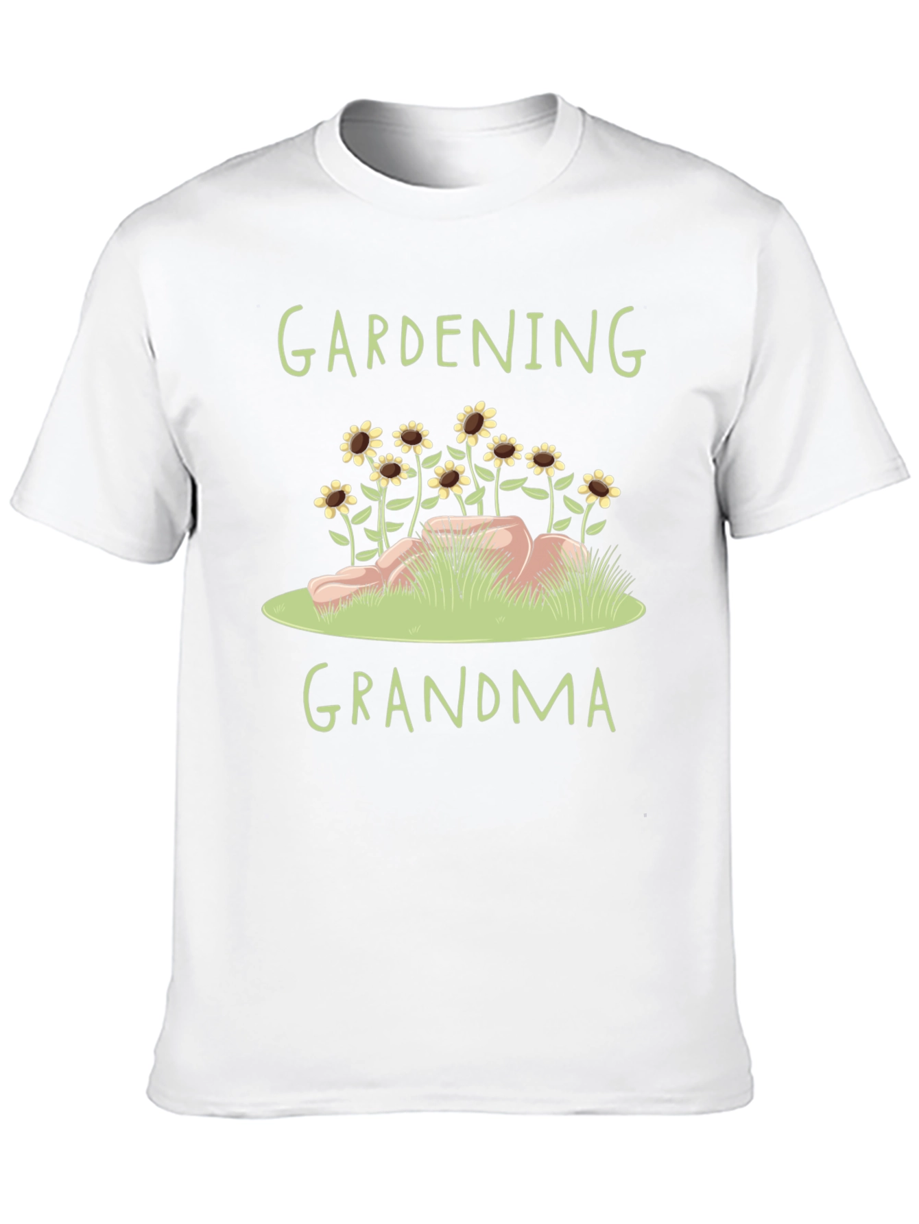 Gardening Grandma T-Shirt - Floral Design