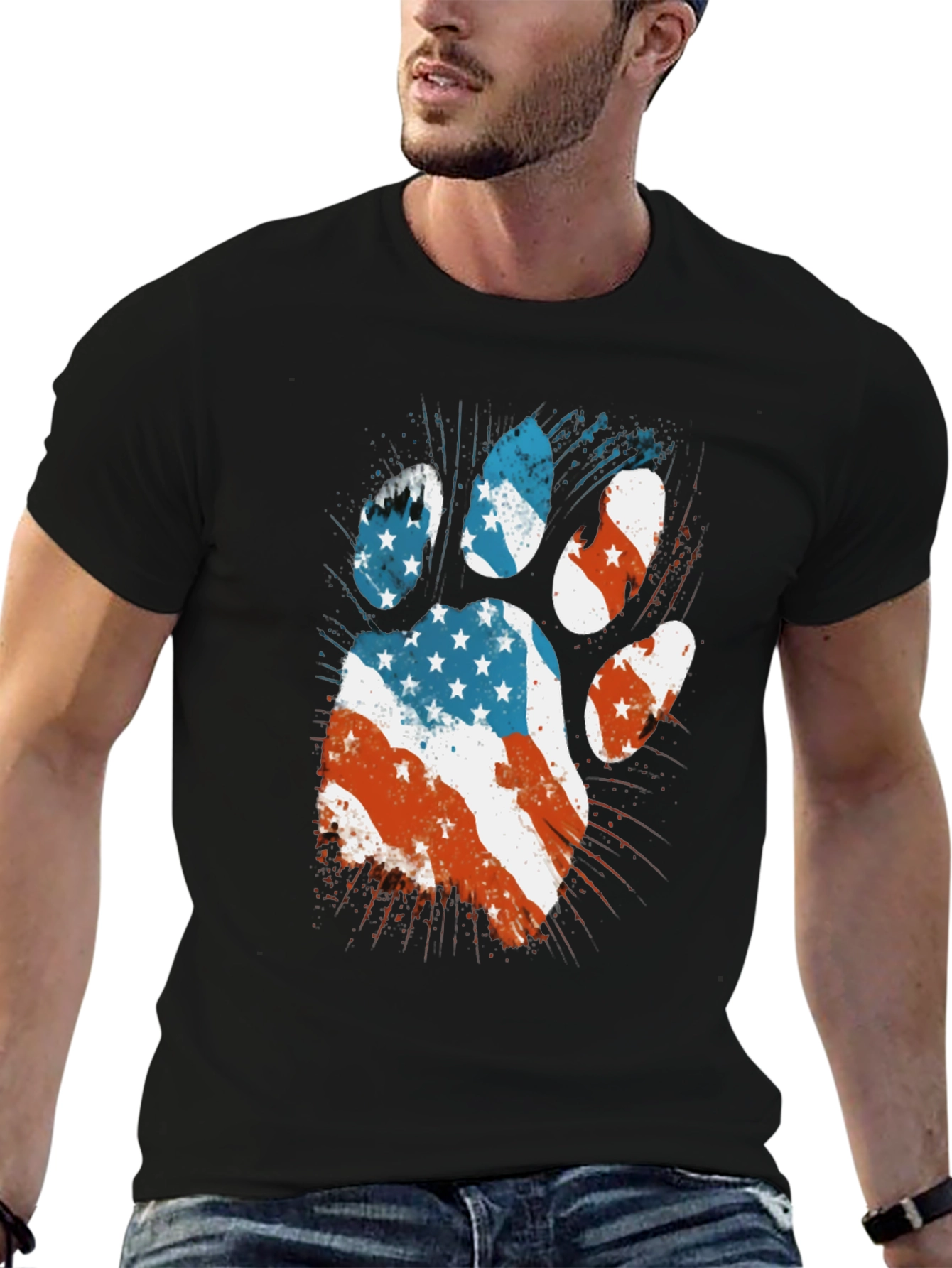 Patriotic Paw Print T-Shirt