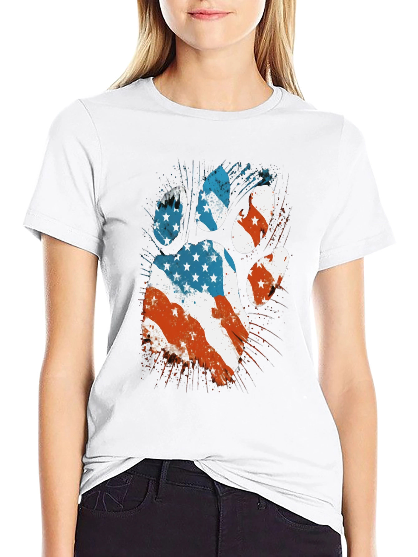 Patriotic Paw Print T-Shirt