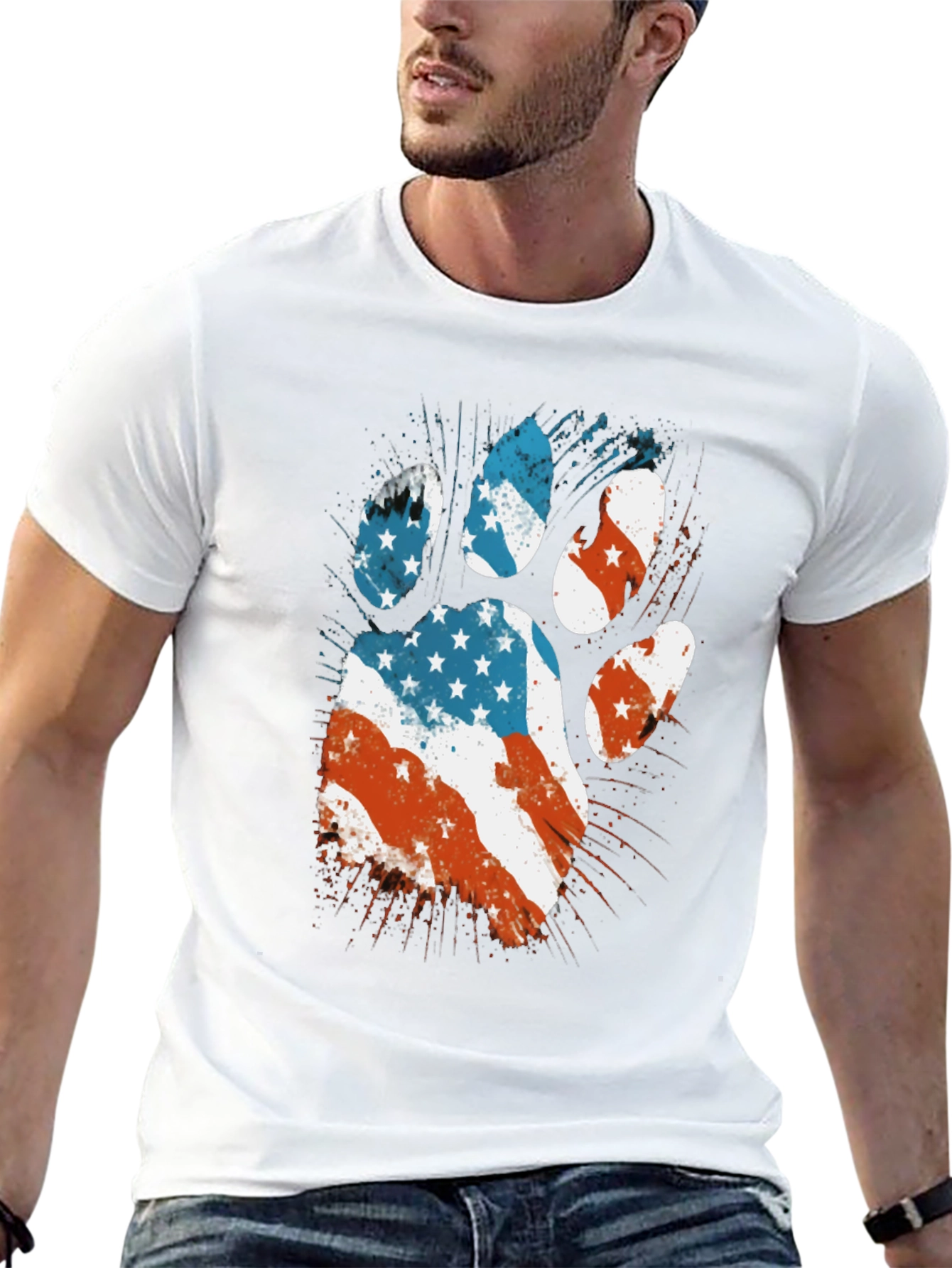Patriotic Paw Print T-Shirt