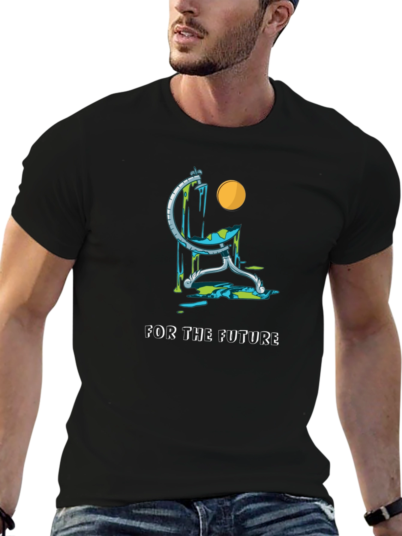Eco Future Black T-Shirt - Save the Planet