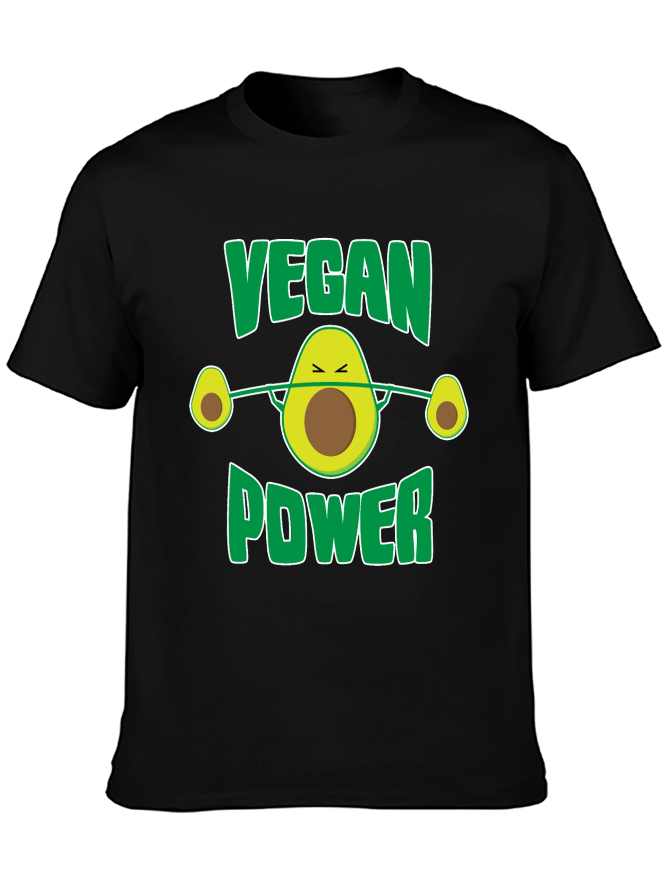 Vegan Power Avocado Barbell T-Shirt