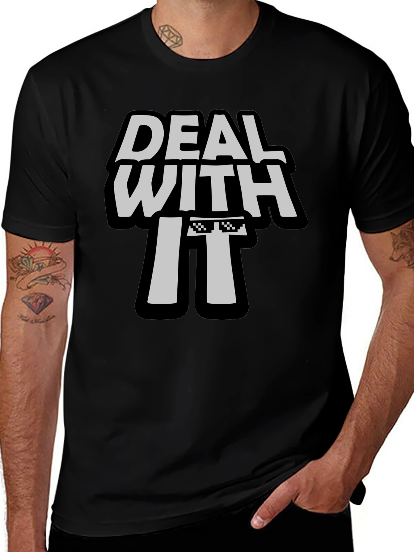 Deal With It T-Shirt - Cool Graphic Tee