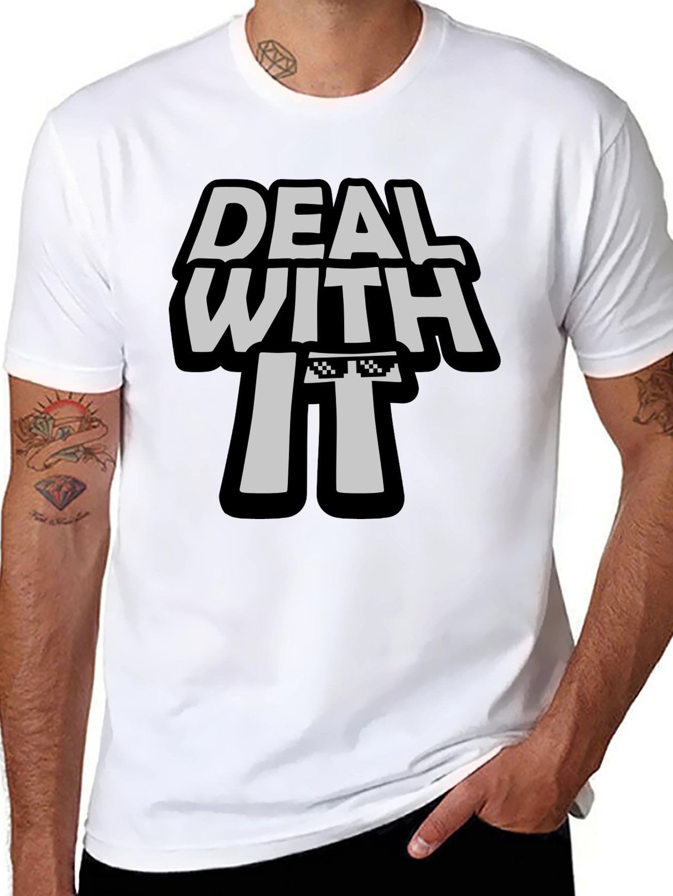 Deal With It T-Shirt - Cool Graphic Tee