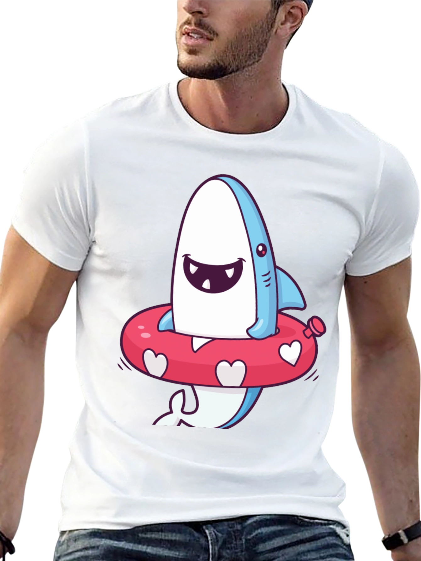 Cartoon Shark T-Shirt - Fun Summer Style