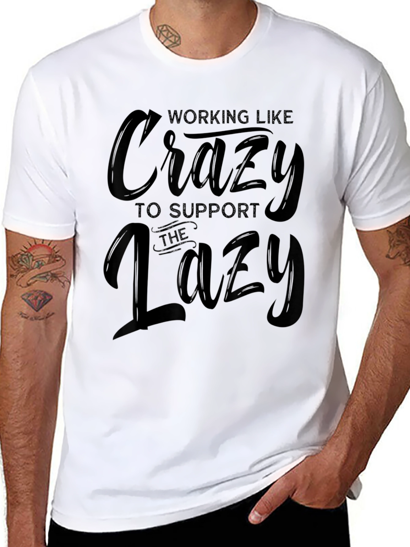 Working Like Crazy Graphic T-Shirt