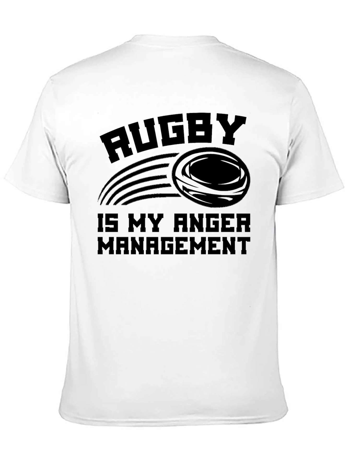 Rugby Anger Management Black T-Shirt