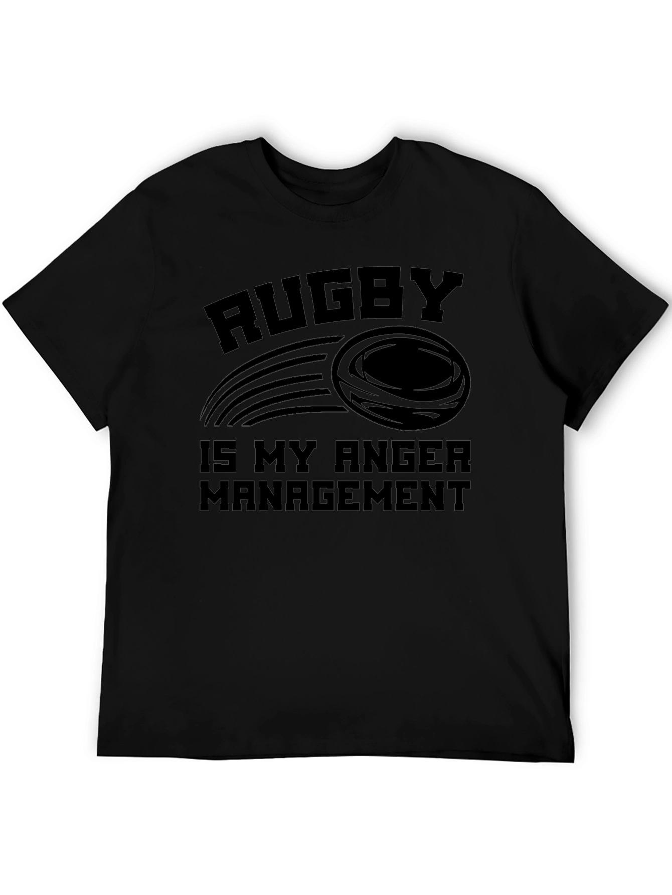 Rugby Anger Management Black T-Shirt