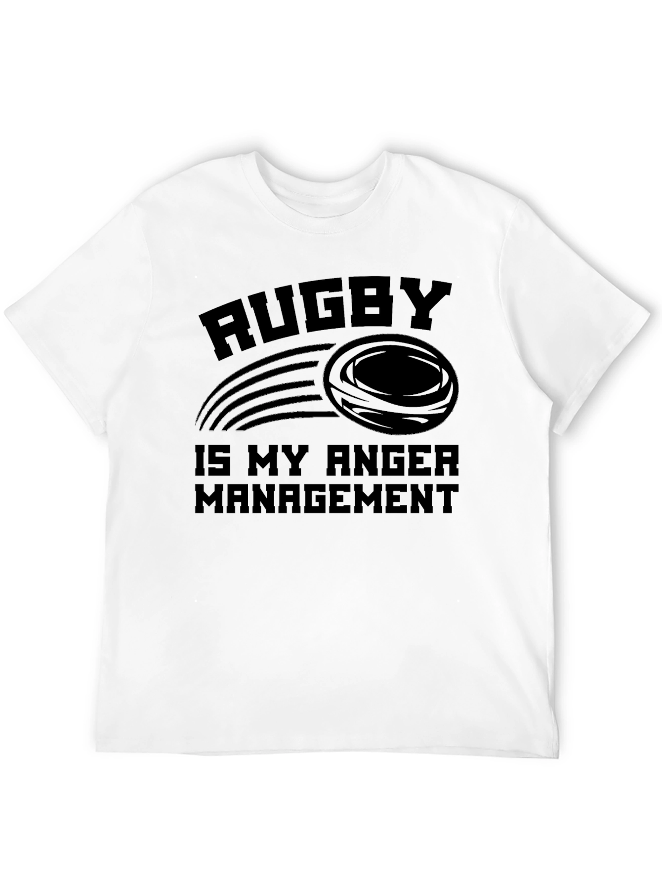 Rugby Anger Management Black T-Shirt
