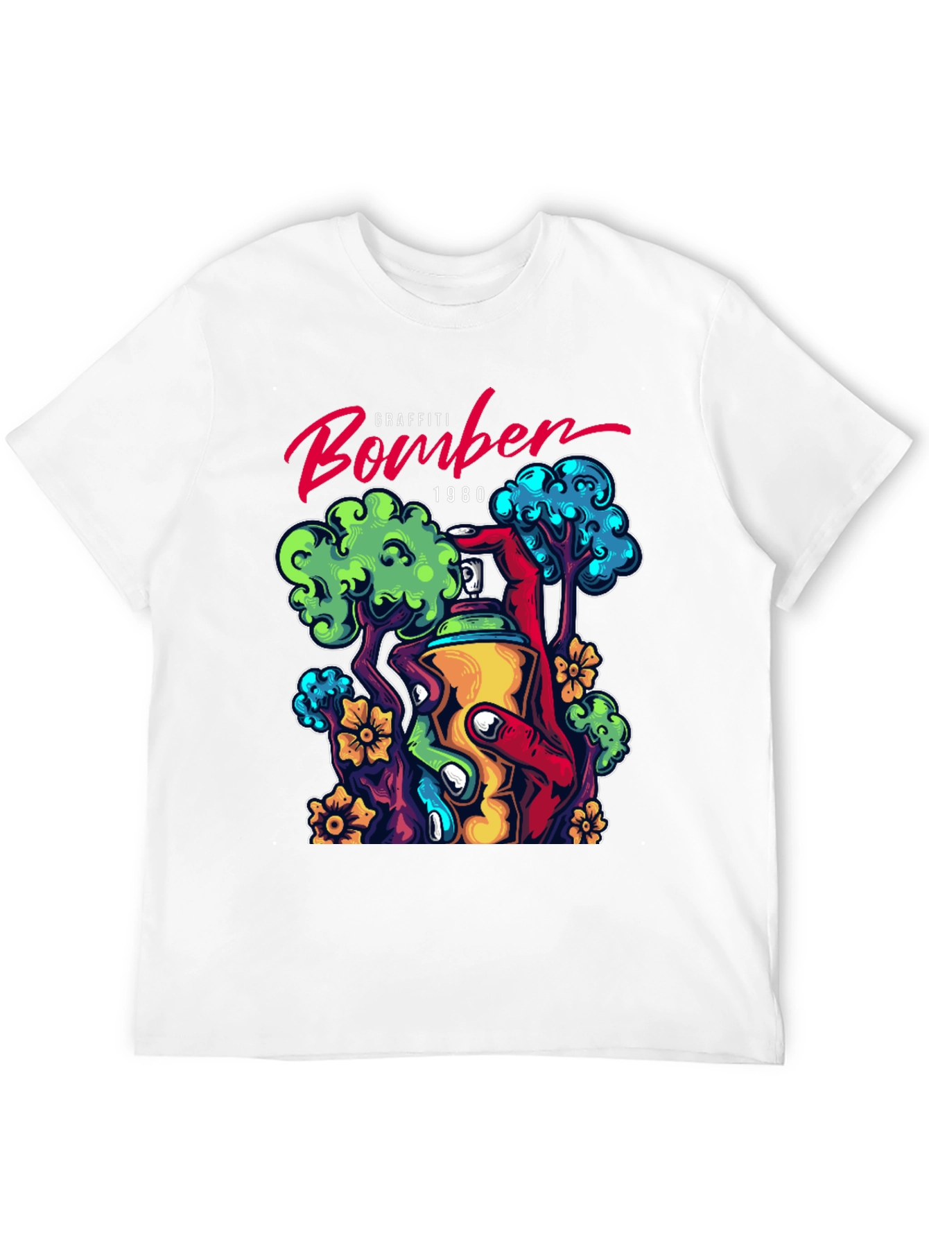 Graffiti Bomber 1980 Graphic T-Shirt