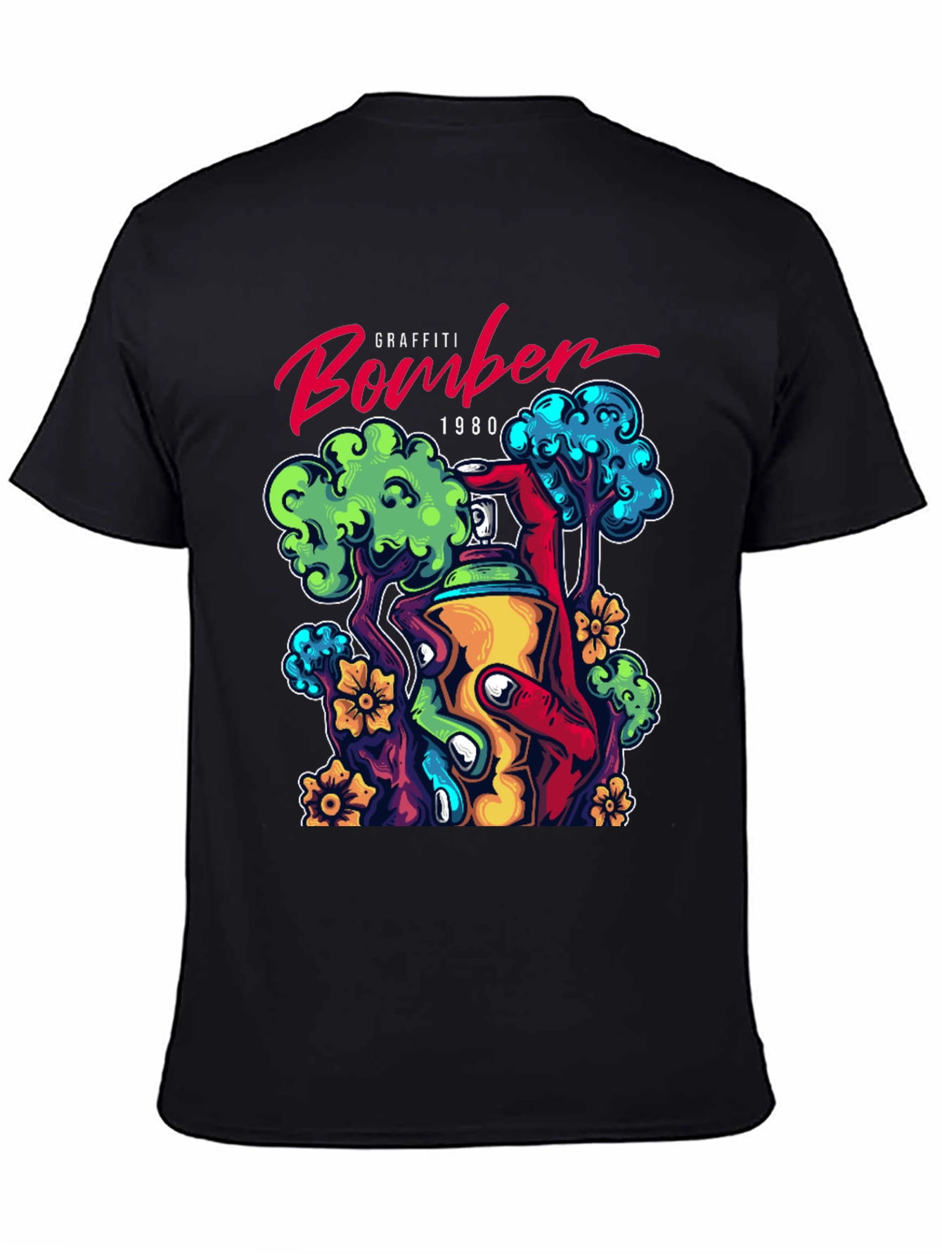 Graffiti Bomber 1980 Graphic T-Shirt