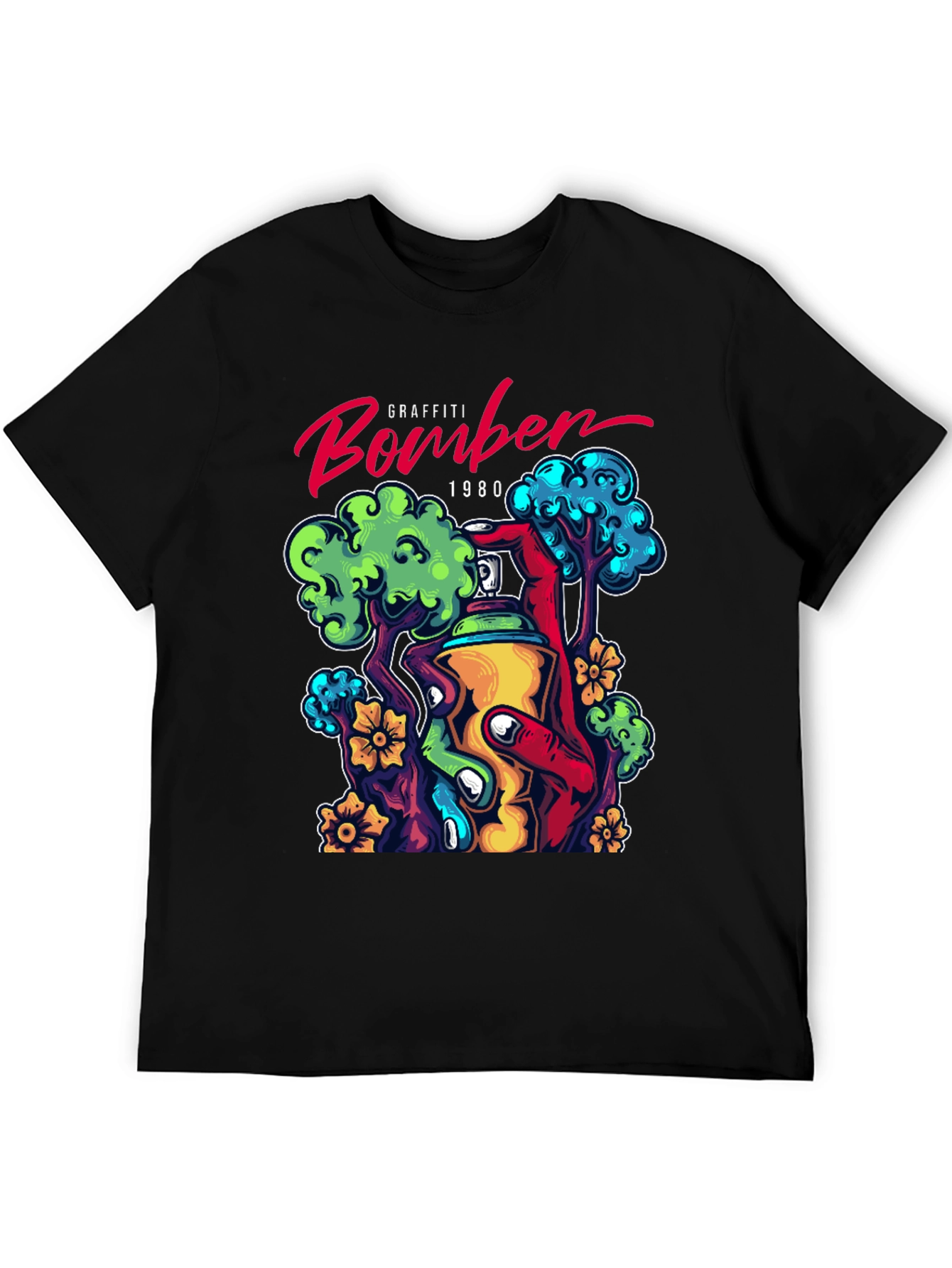 Graffiti Bomber 1980 Graphic T-Shirt