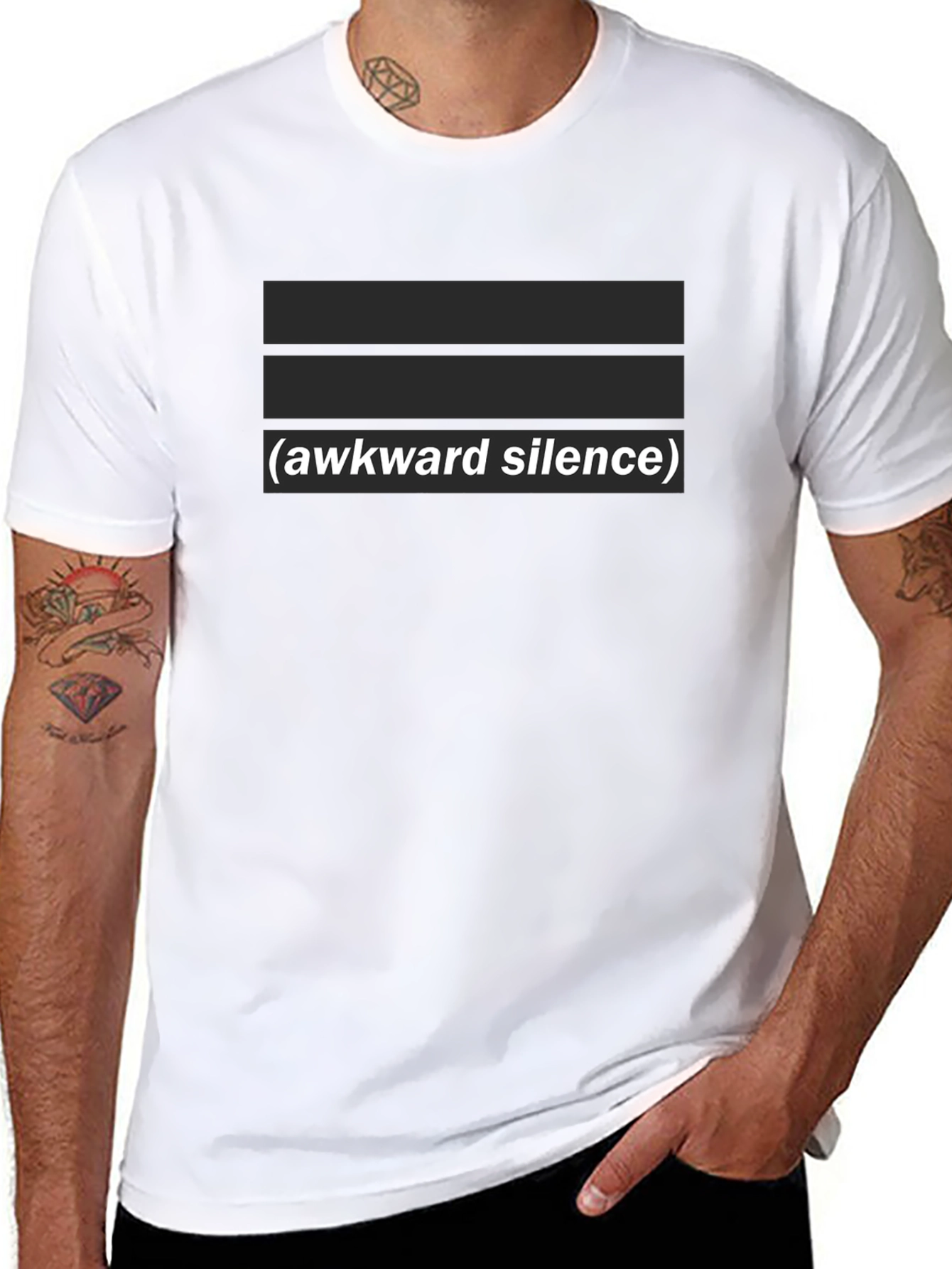 Awkward Silence Graphic Tee - Funny Slogan T-Shirt
