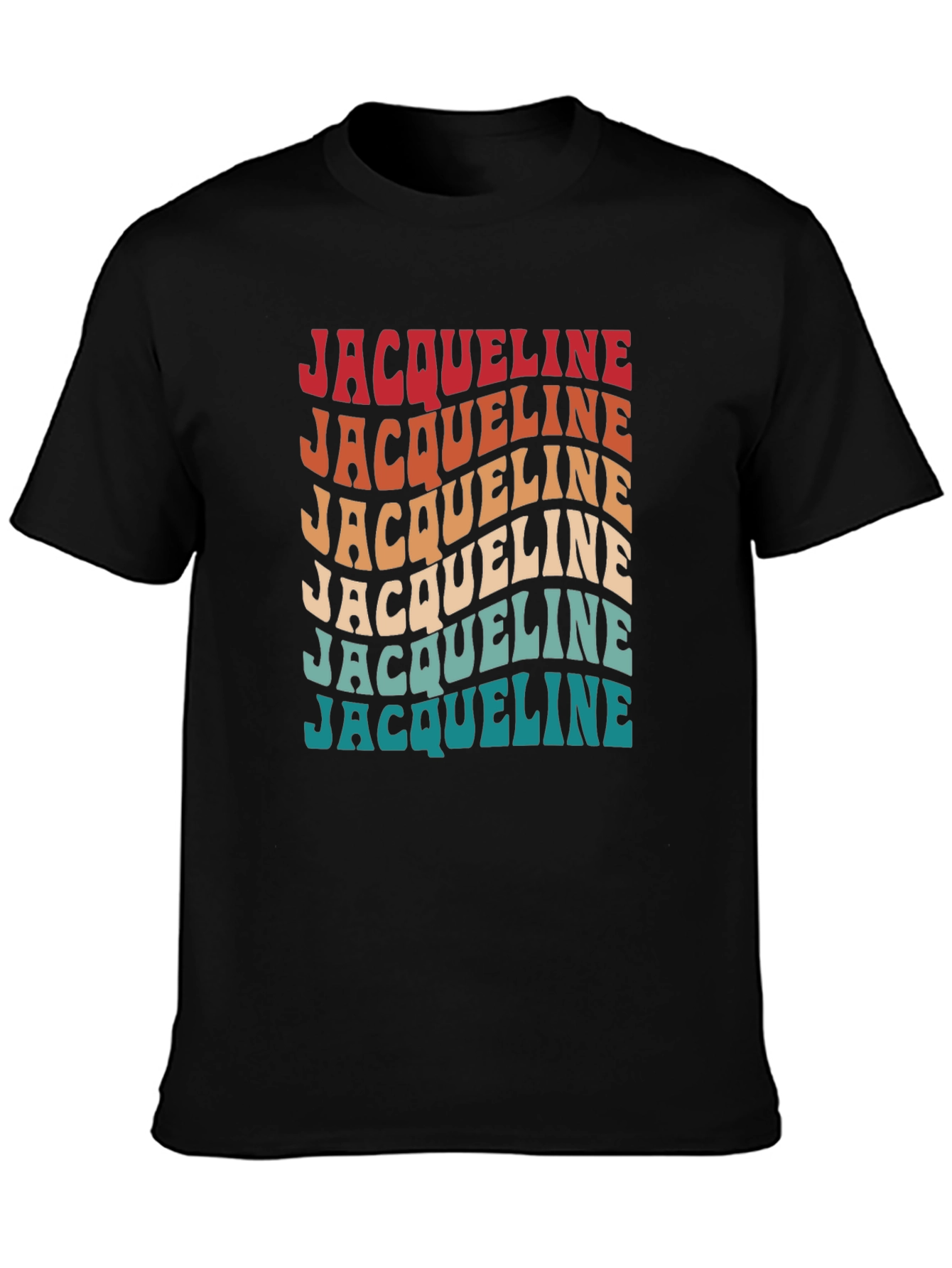 Jacqueline Retro Wavy Text T-Shirt
