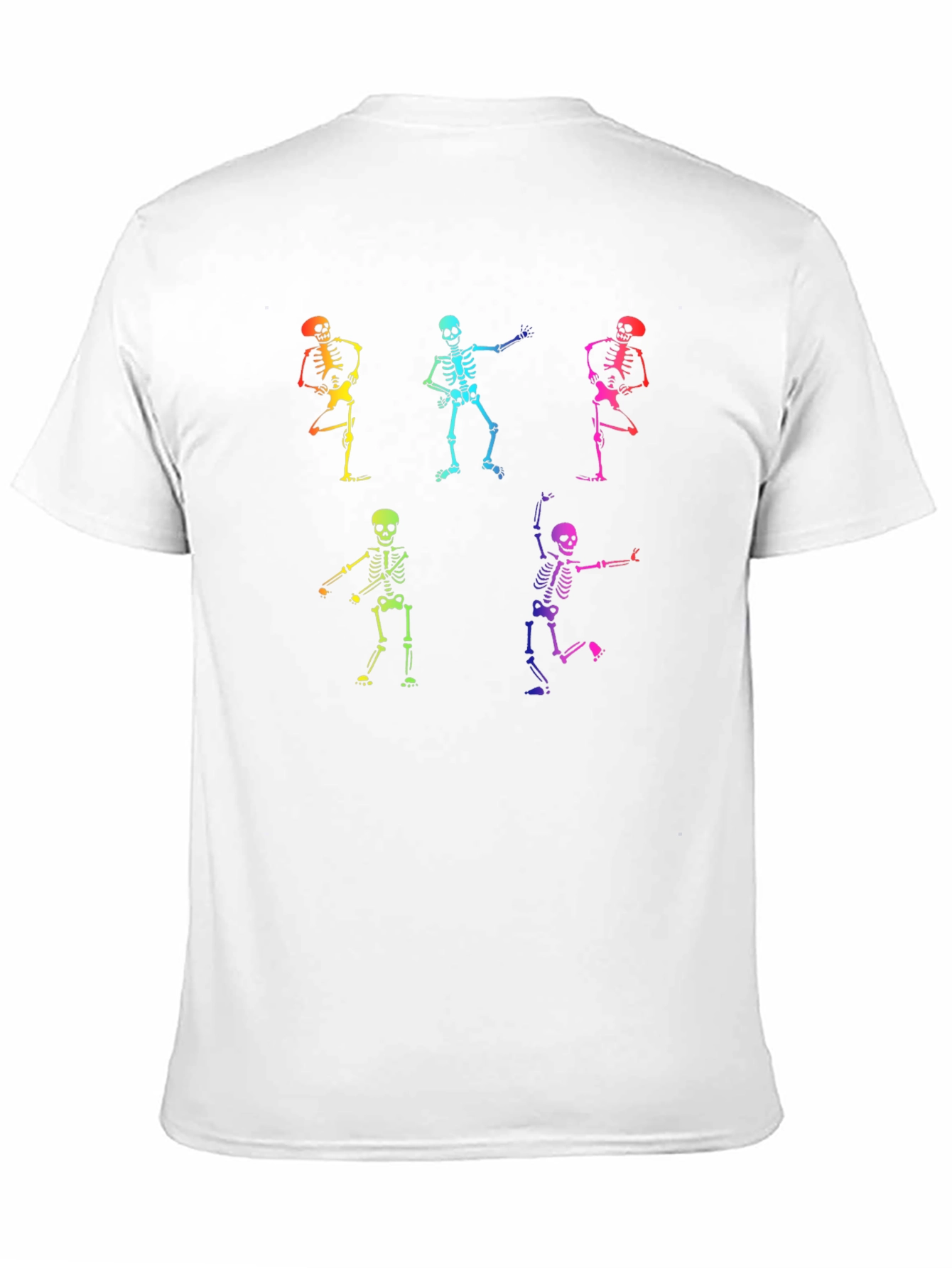 Rainbow Skeleton Dance Graphic T-Shirt