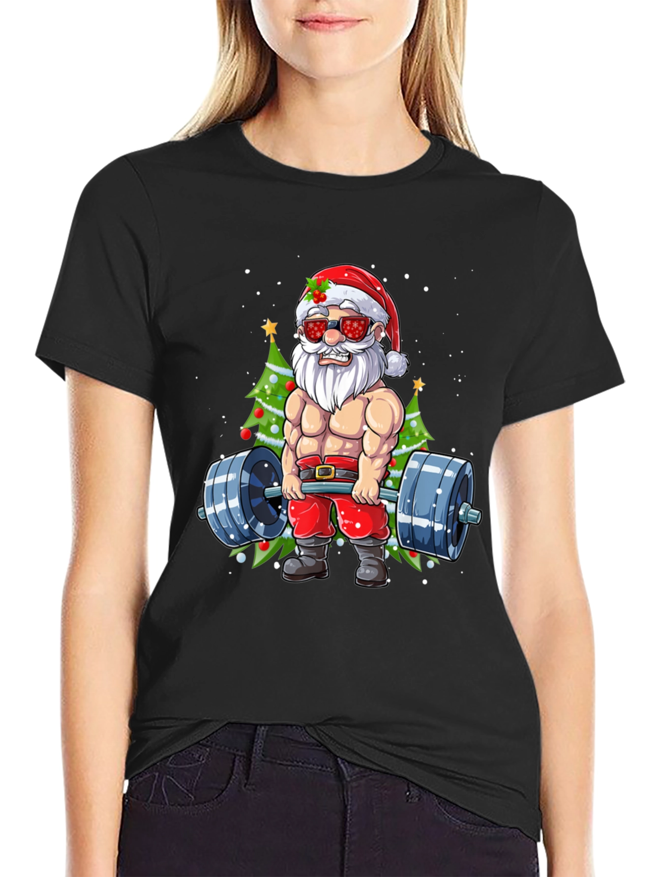 Santa Claus Gym Workout T-Shirt