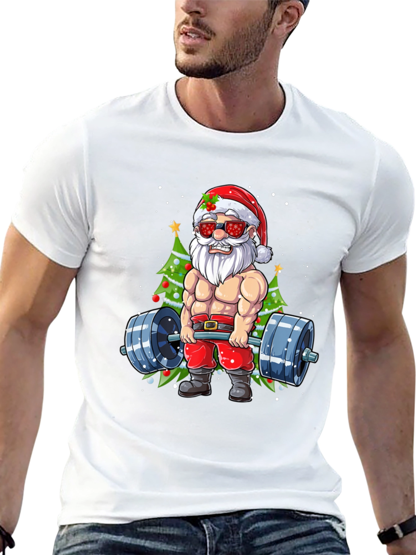 Santa Claus Gym Workout T-Shirt