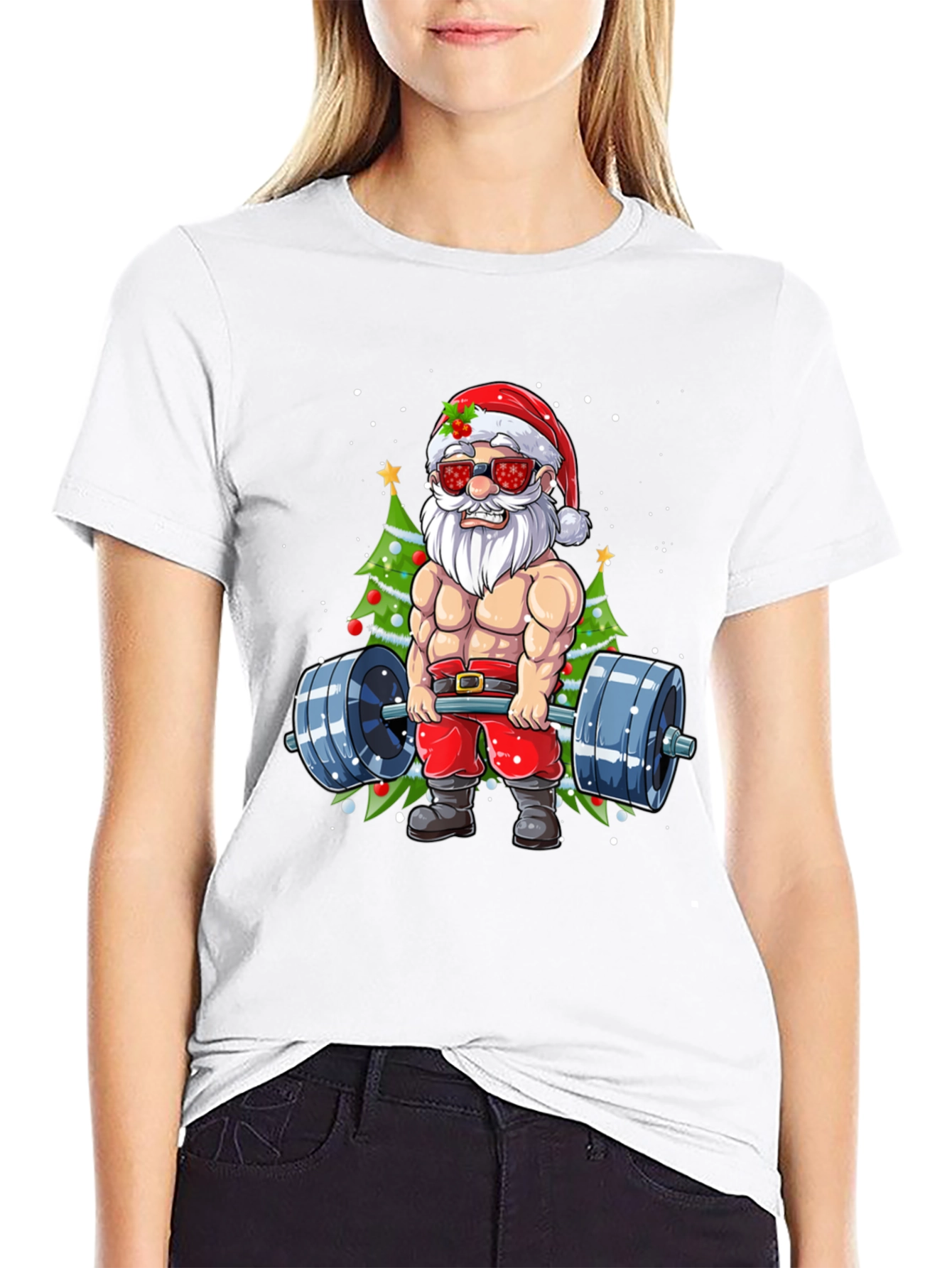 Santa Claus Gym Workout T-Shirt