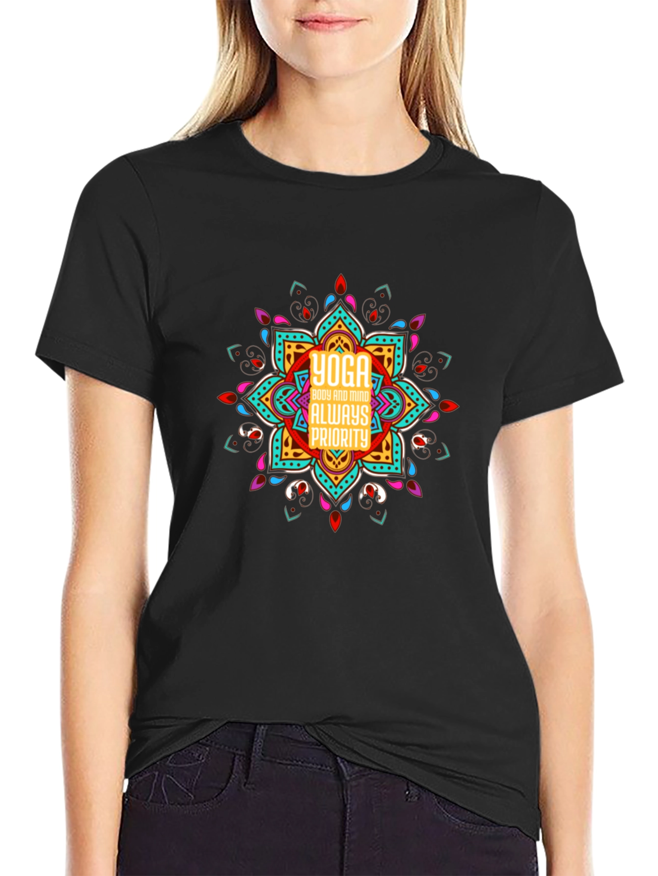Yoga Body and Mind T-Shirt - Black