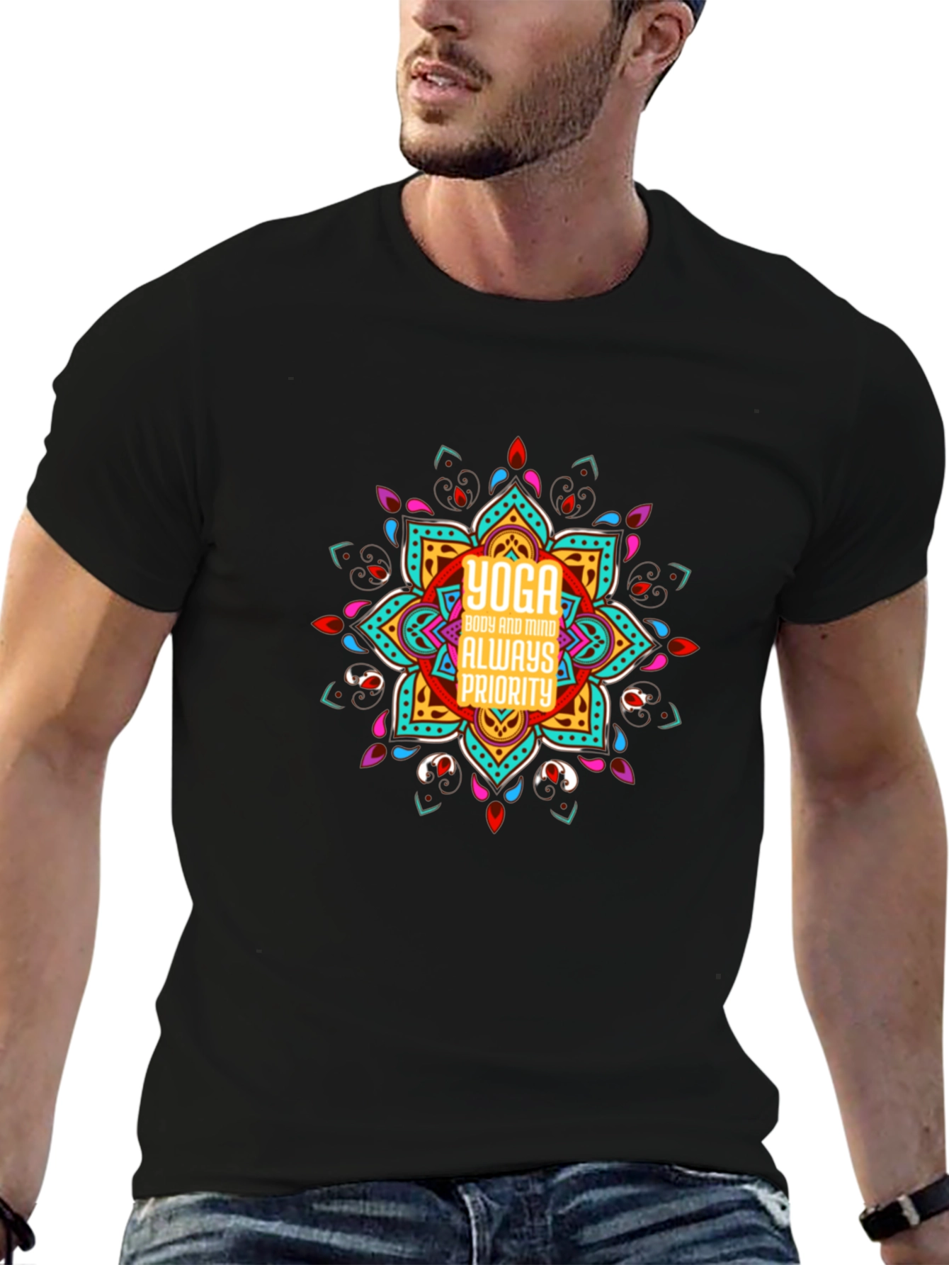 Yoga Body and Mind T-Shirt - Black