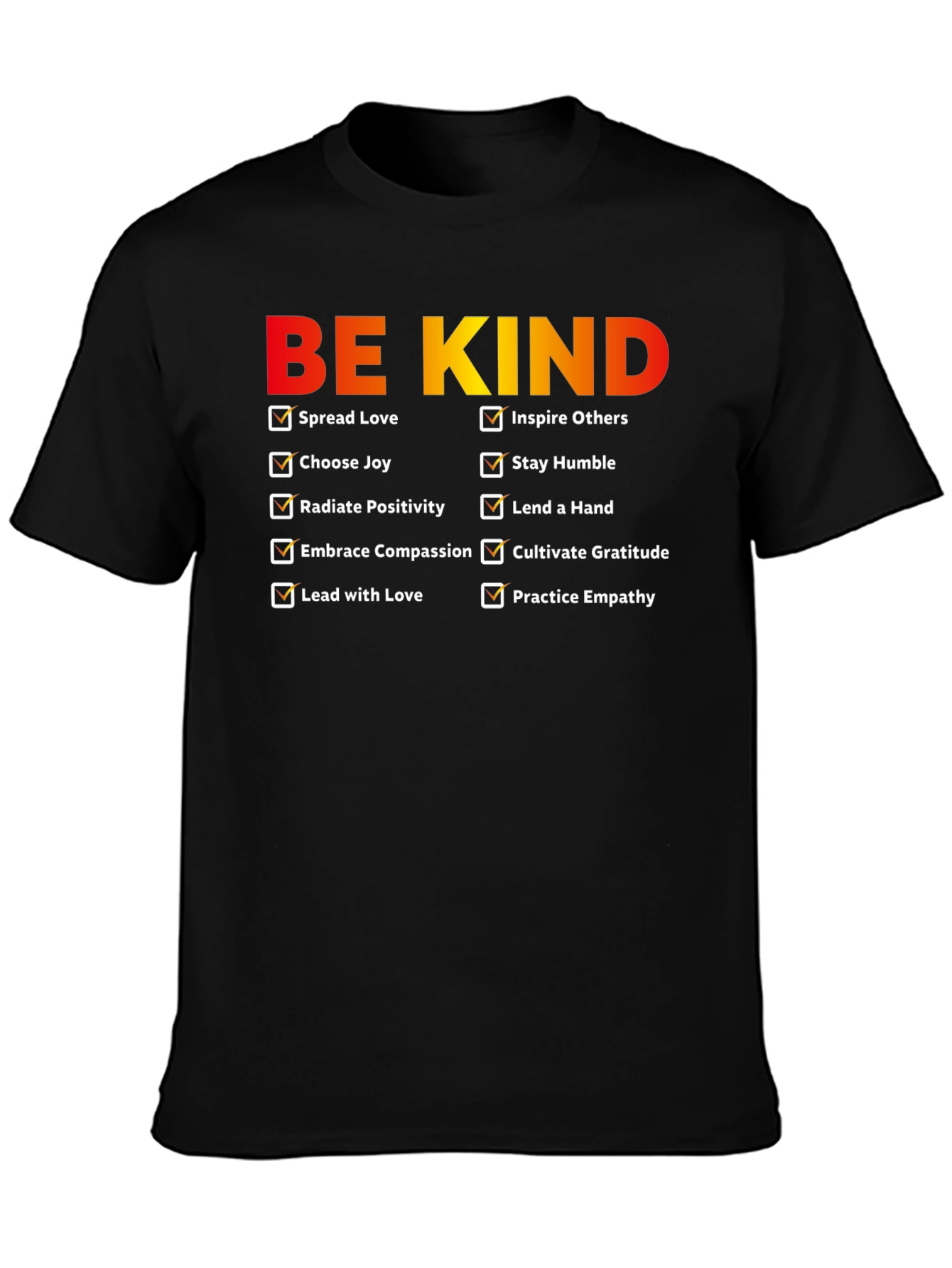 Be Kind Checklist Graphic T-Shirt
