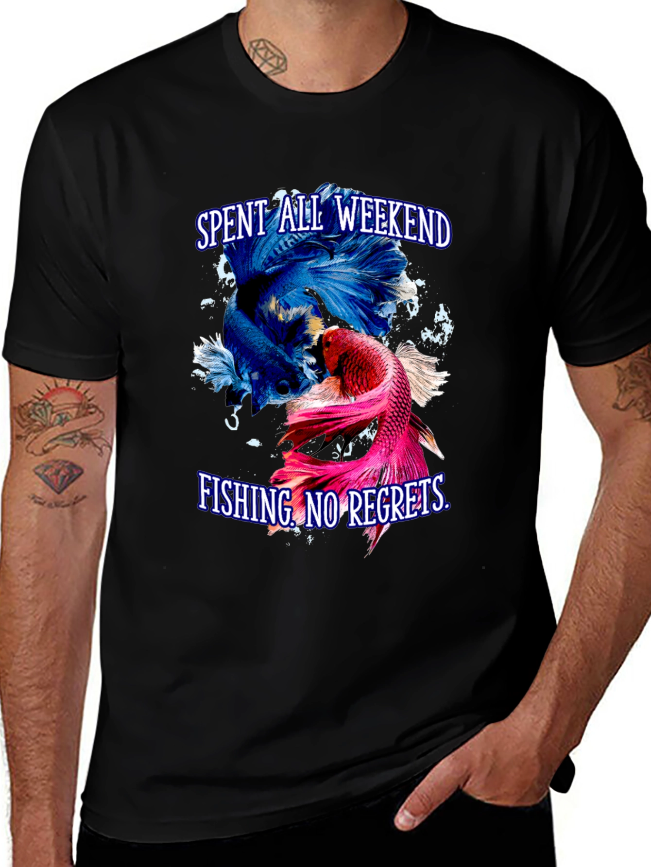 Fishing Weekend T-Shirt - No Regrets