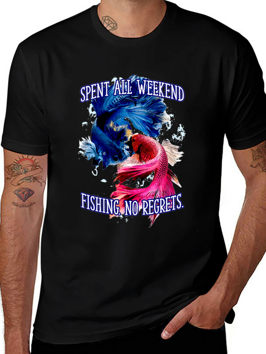 Fishing Weekend T-Shirt - No Regrets