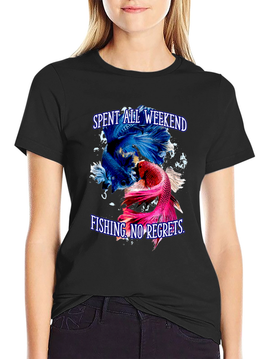 Fishing Weekend T-Shirt - No Regrets