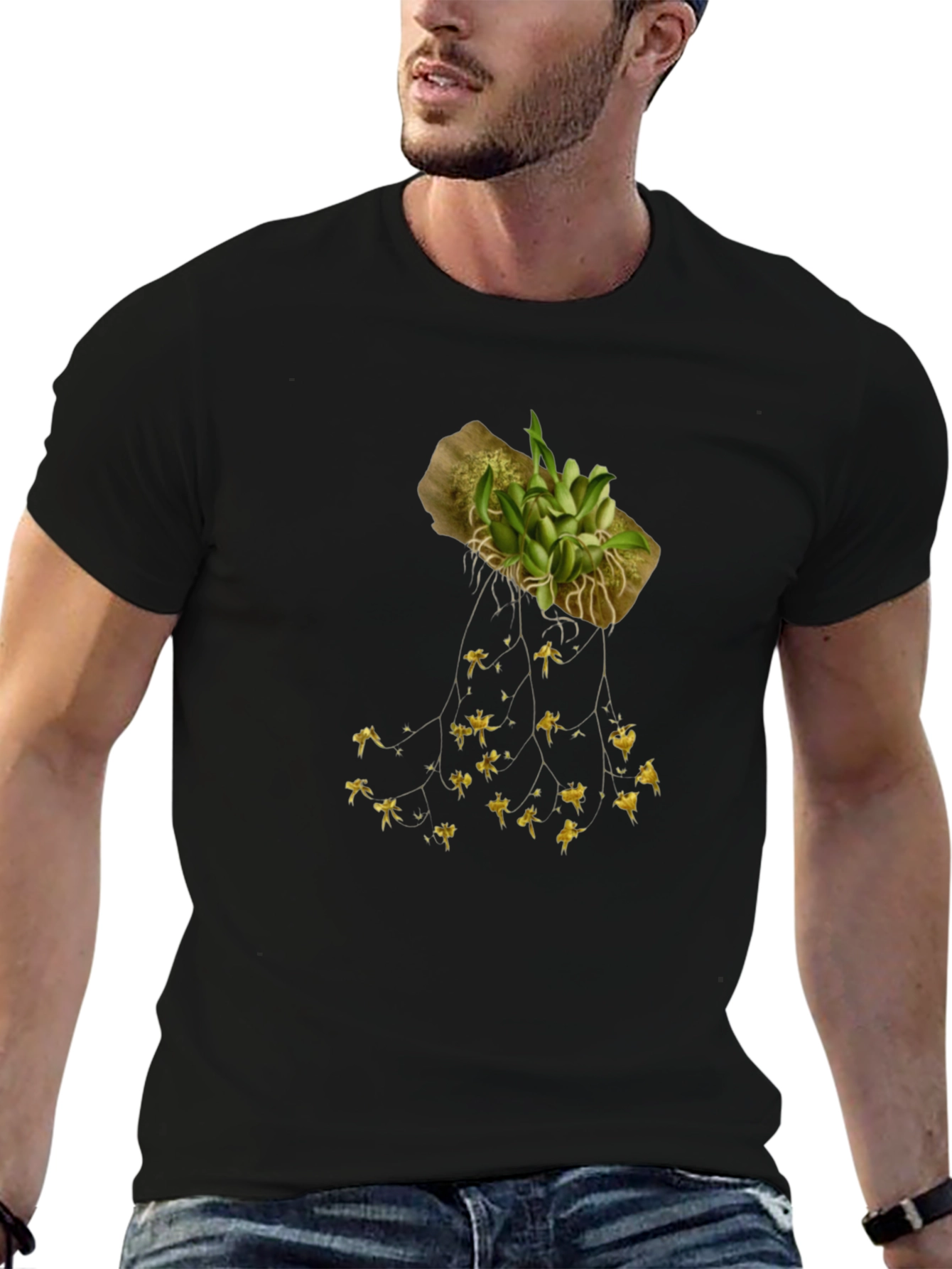 Botanical Print T-Shirt - Unique Plant Design