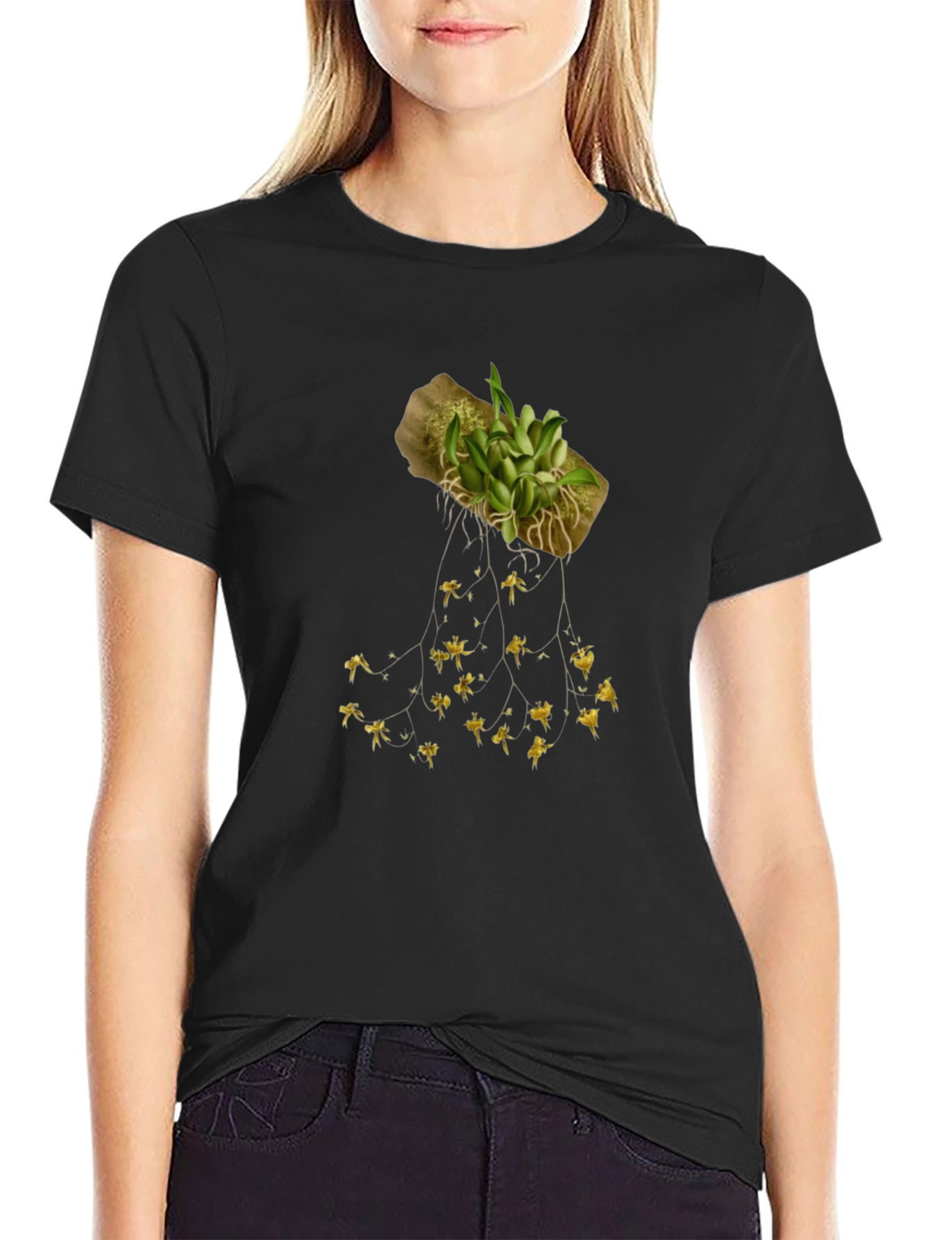 Botanical Print T-Shirt - Unique Plant Design