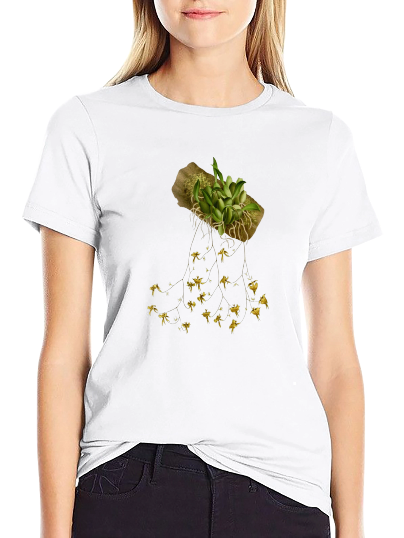 Botanical Print T-Shirt - Unique Plant Design