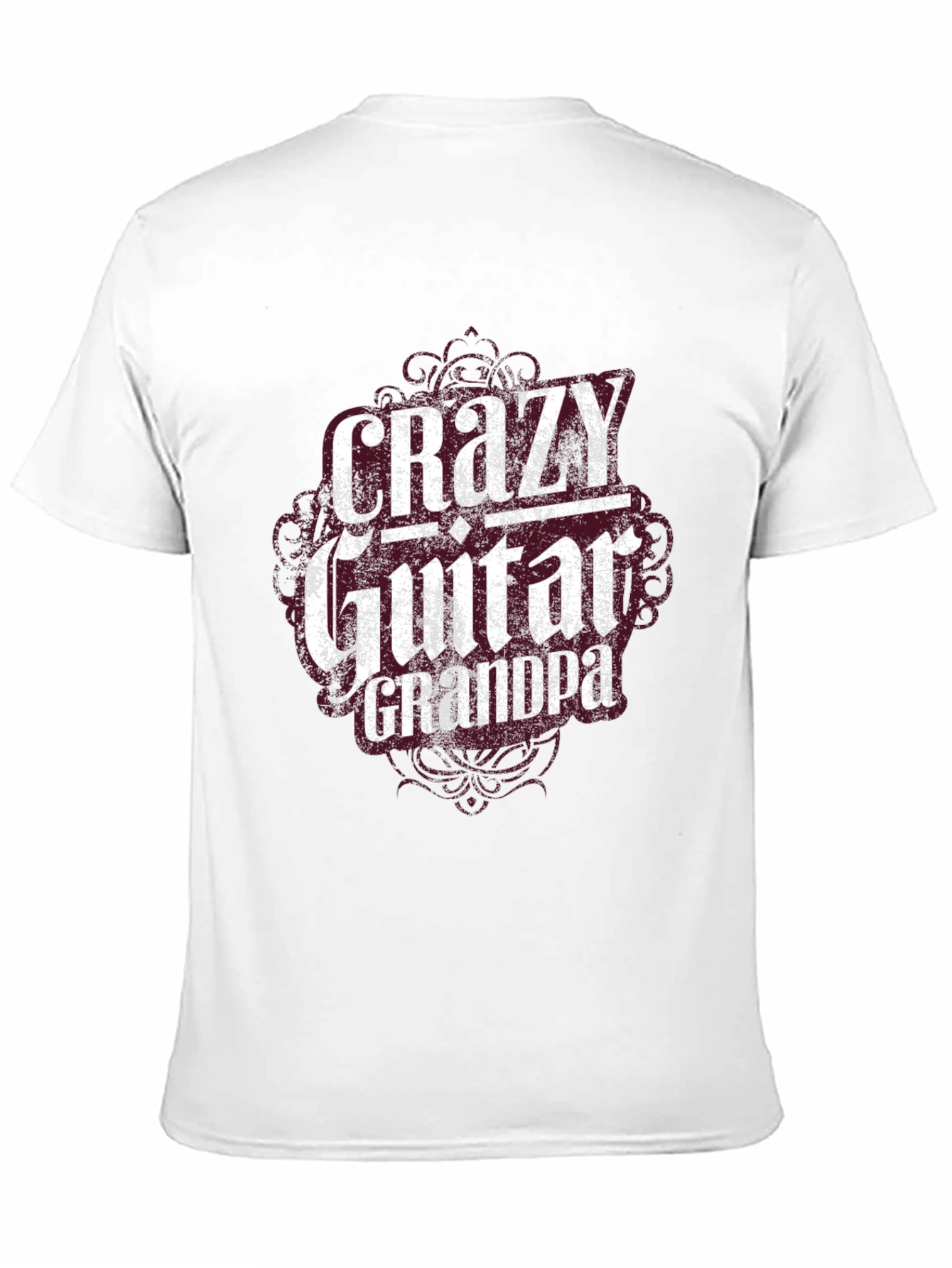 Crazy Guitar Grandpa Black T-Shirt