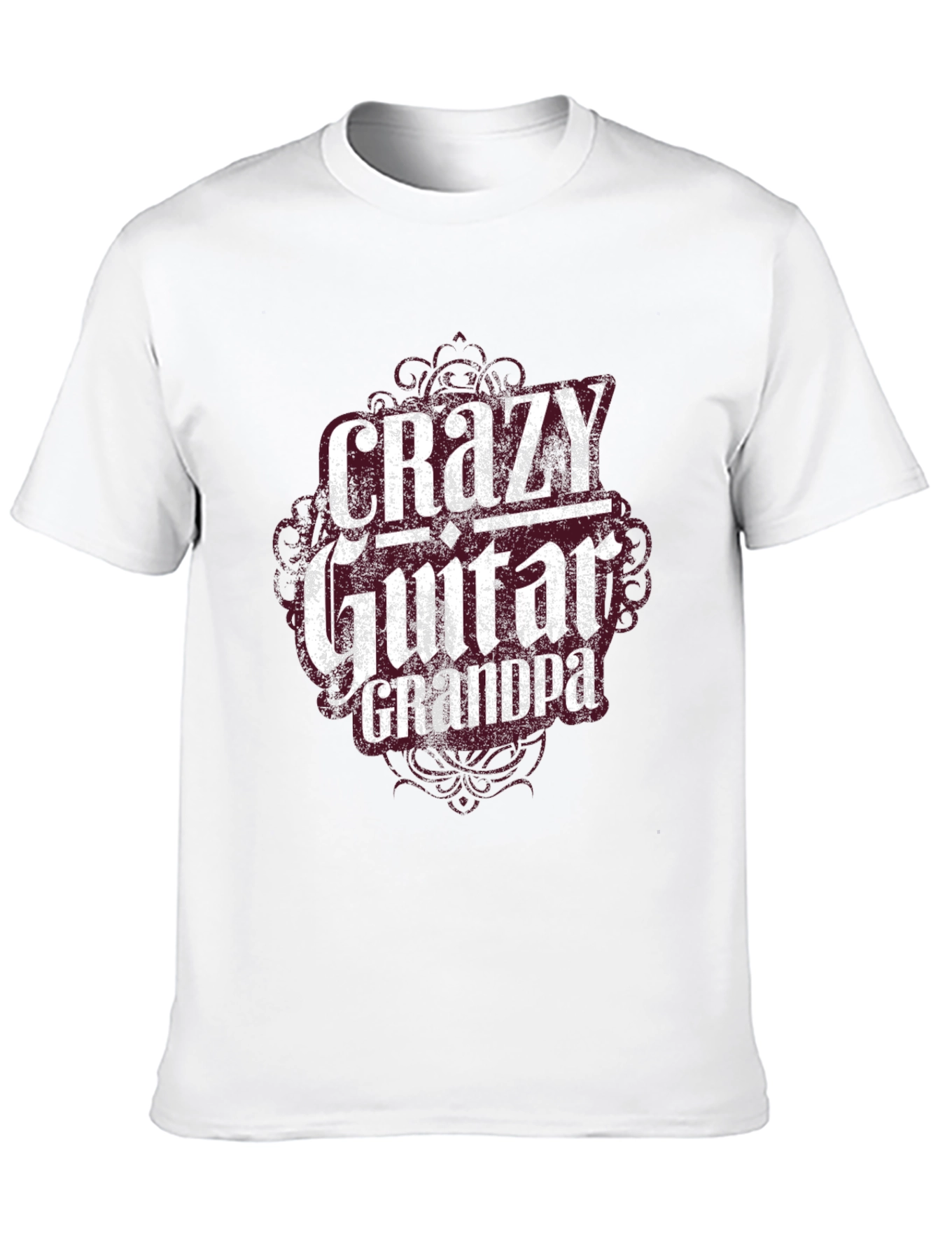 Crazy Guitar Grandpa Black T-Shirt