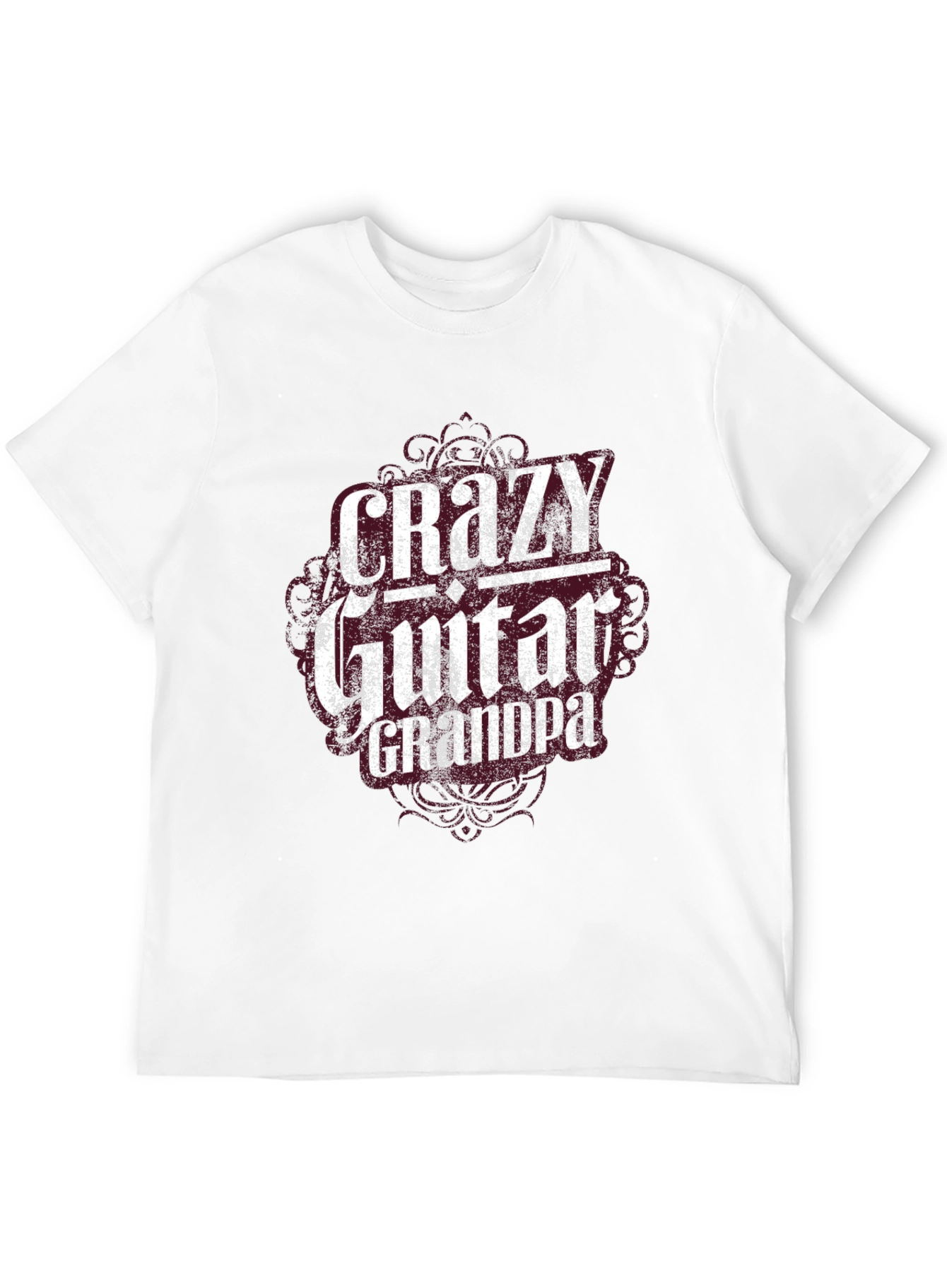 Crazy Guitar Grandpa Black T-Shirt