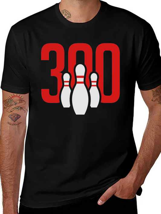 Bowling 300 Score Black T-Shirt