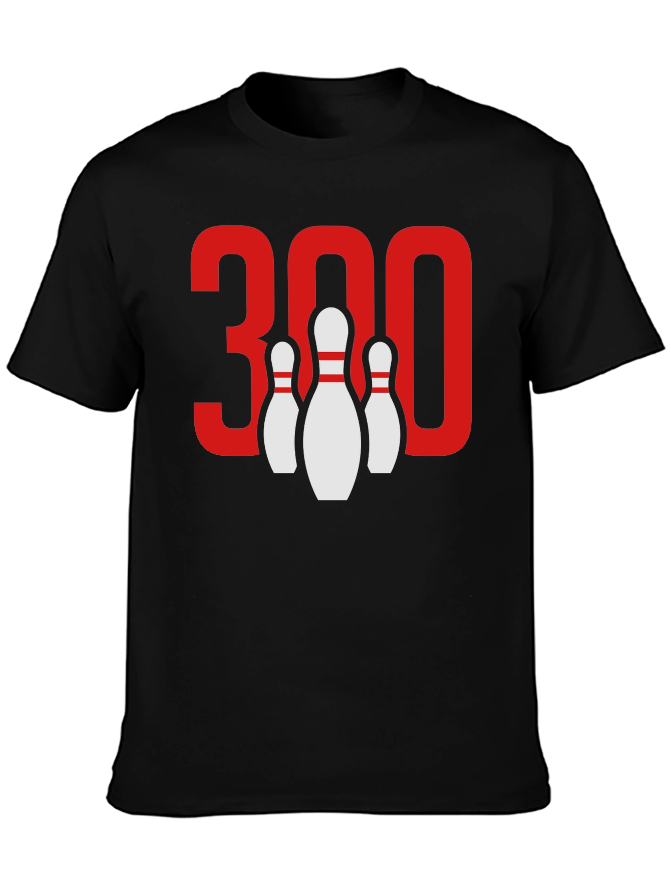 Bowling 300 Score Black T-Shirt
