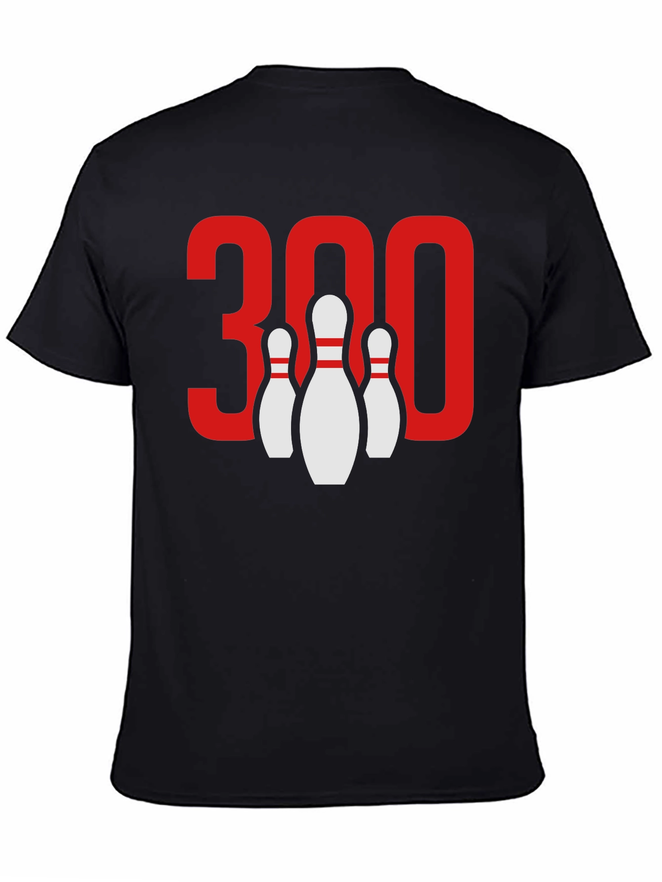 Bowling 300 Score Black T-Shirt