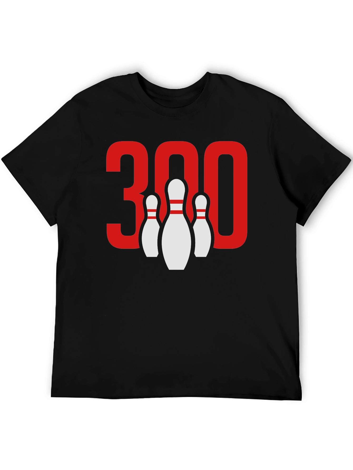 Bowling 300 Score Black T-Shirt