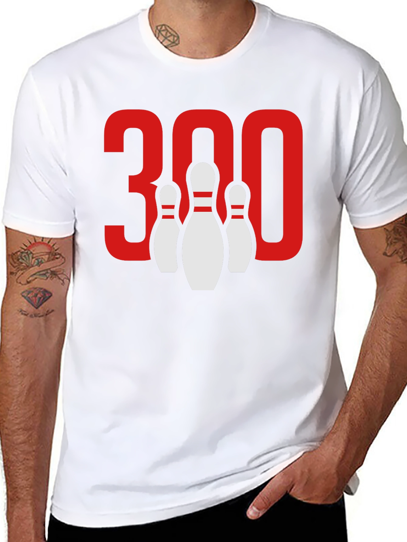 Bowling 300 Score Black T-Shirt