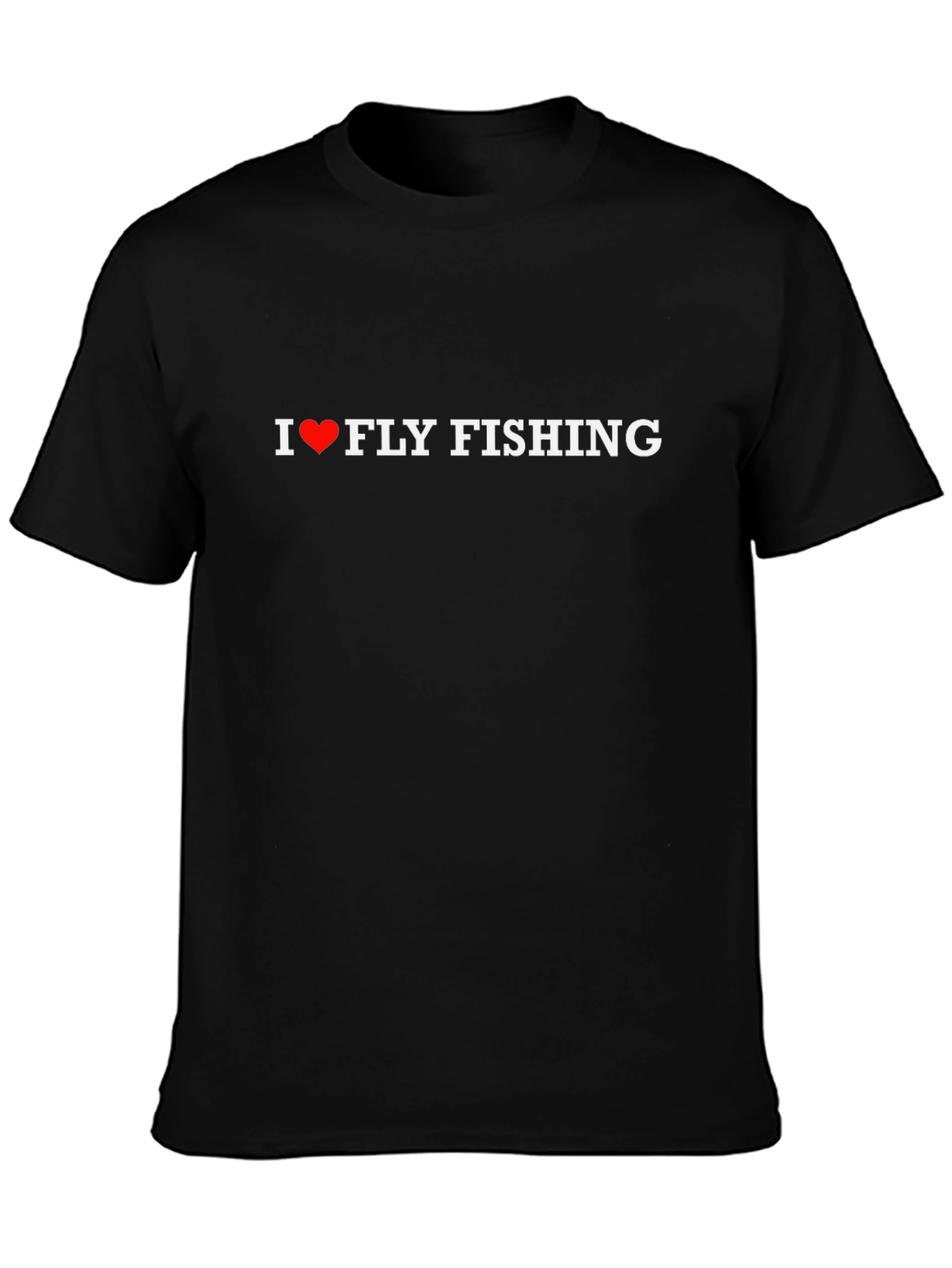 I Love Fly Fishing Black T-Shirt