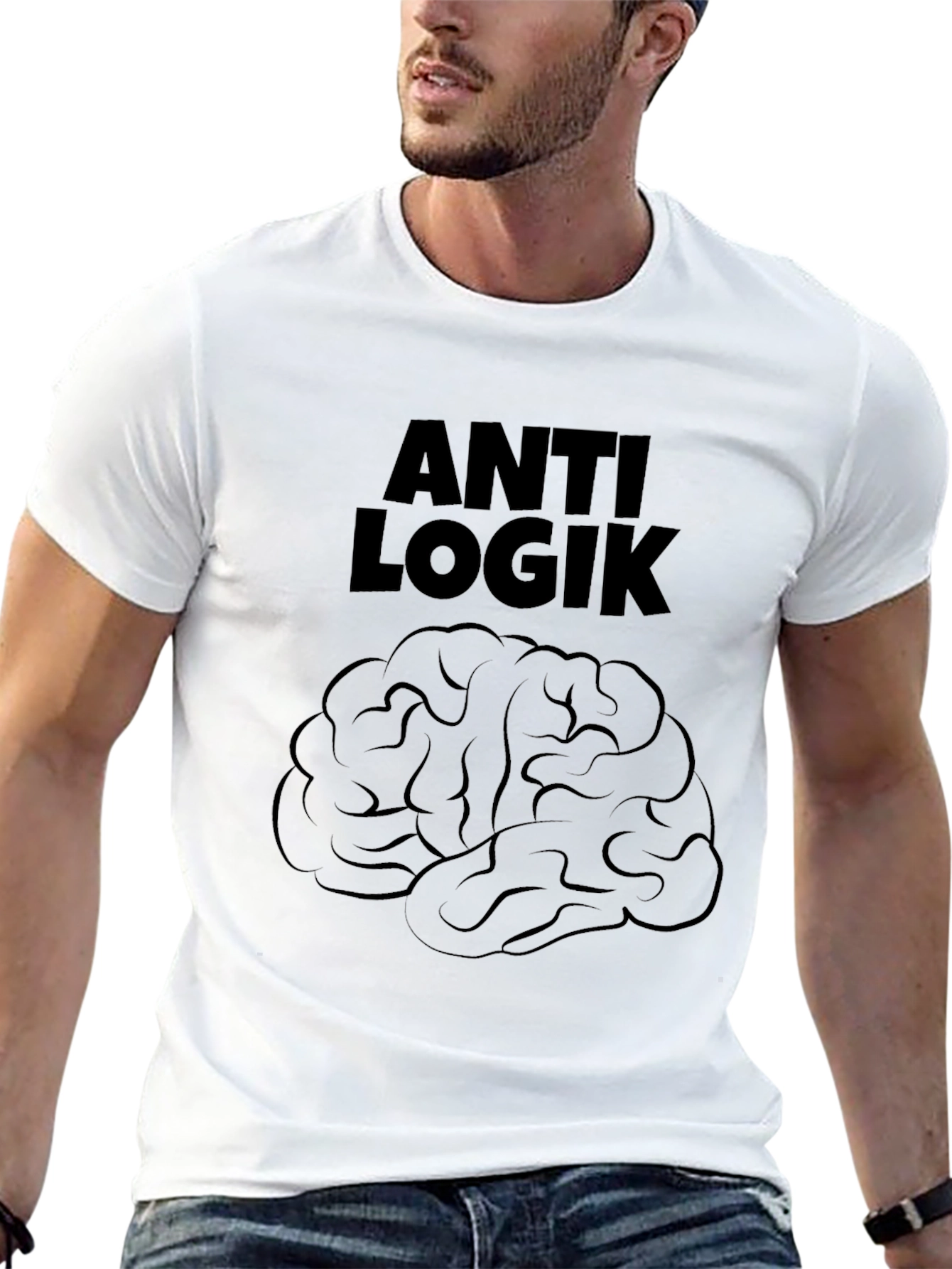 Anti Logik Brain T-Shirt - Black Graphic Tee