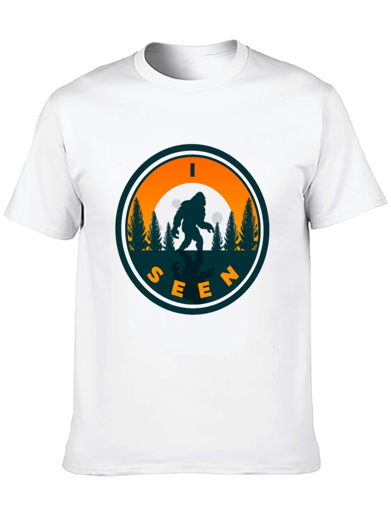 I Seen Sasquatch Black Graphic T-Shirt